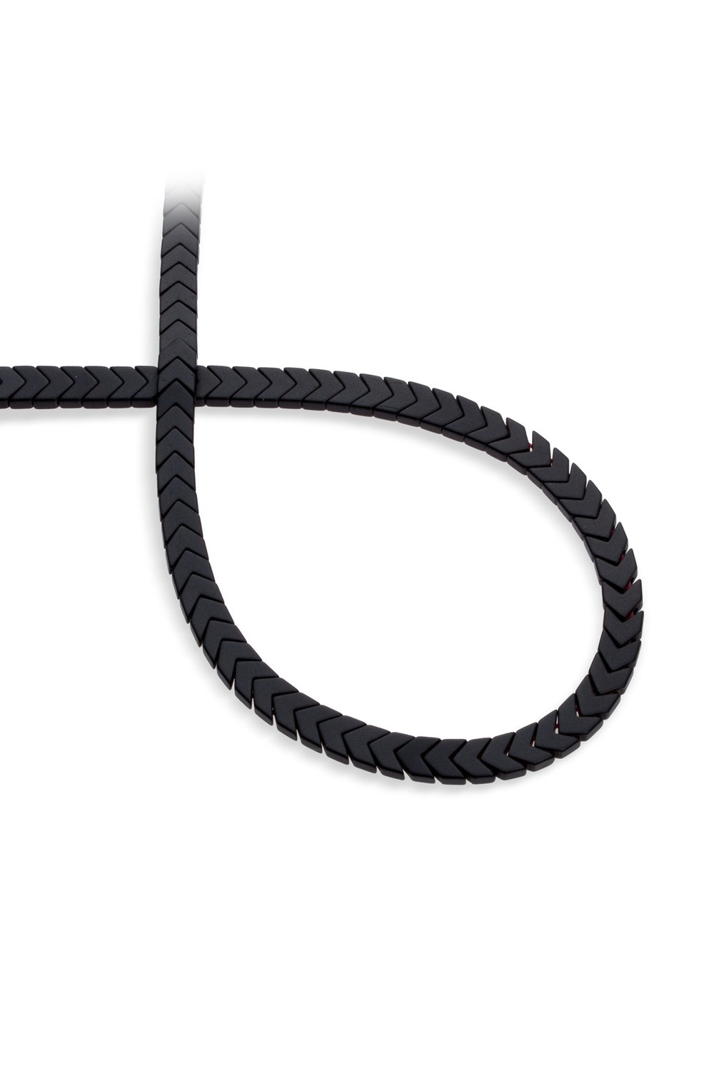 Hematit Taşı Çavuş Kesim Mat Siyah 6x3mm Doğal Taş Dizi