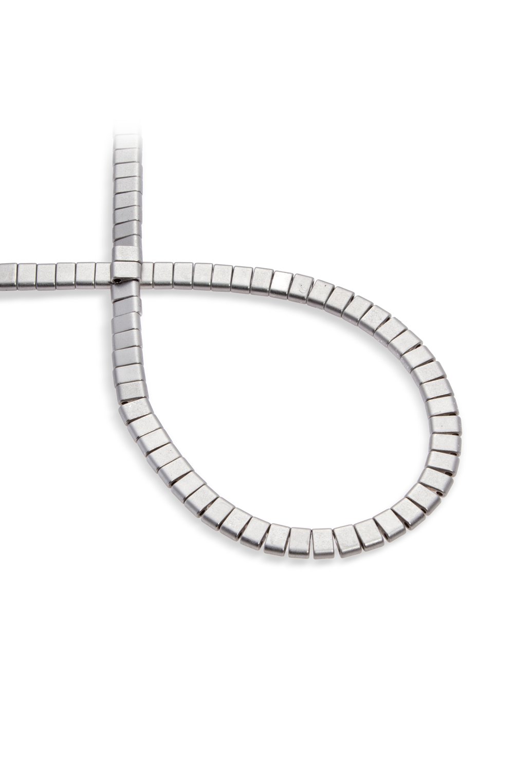 Hematit Taşı Yassı Kare Kesim Mat Titanyum 6x4mm Doğal Taş Dizi