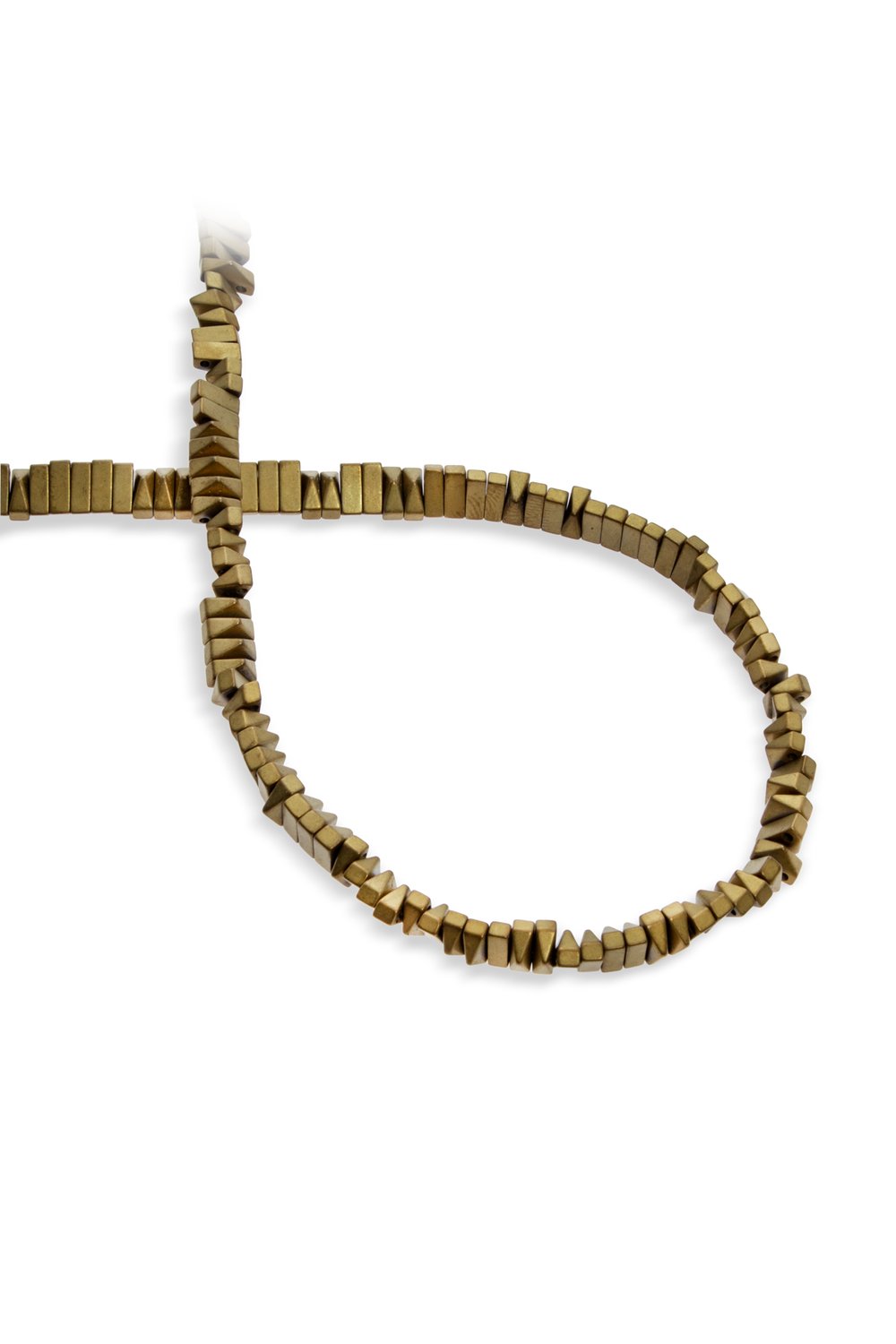 Hematit Taşı Piramit Kesim Mat Sarı 6x3mm Doğal Taş Dizi