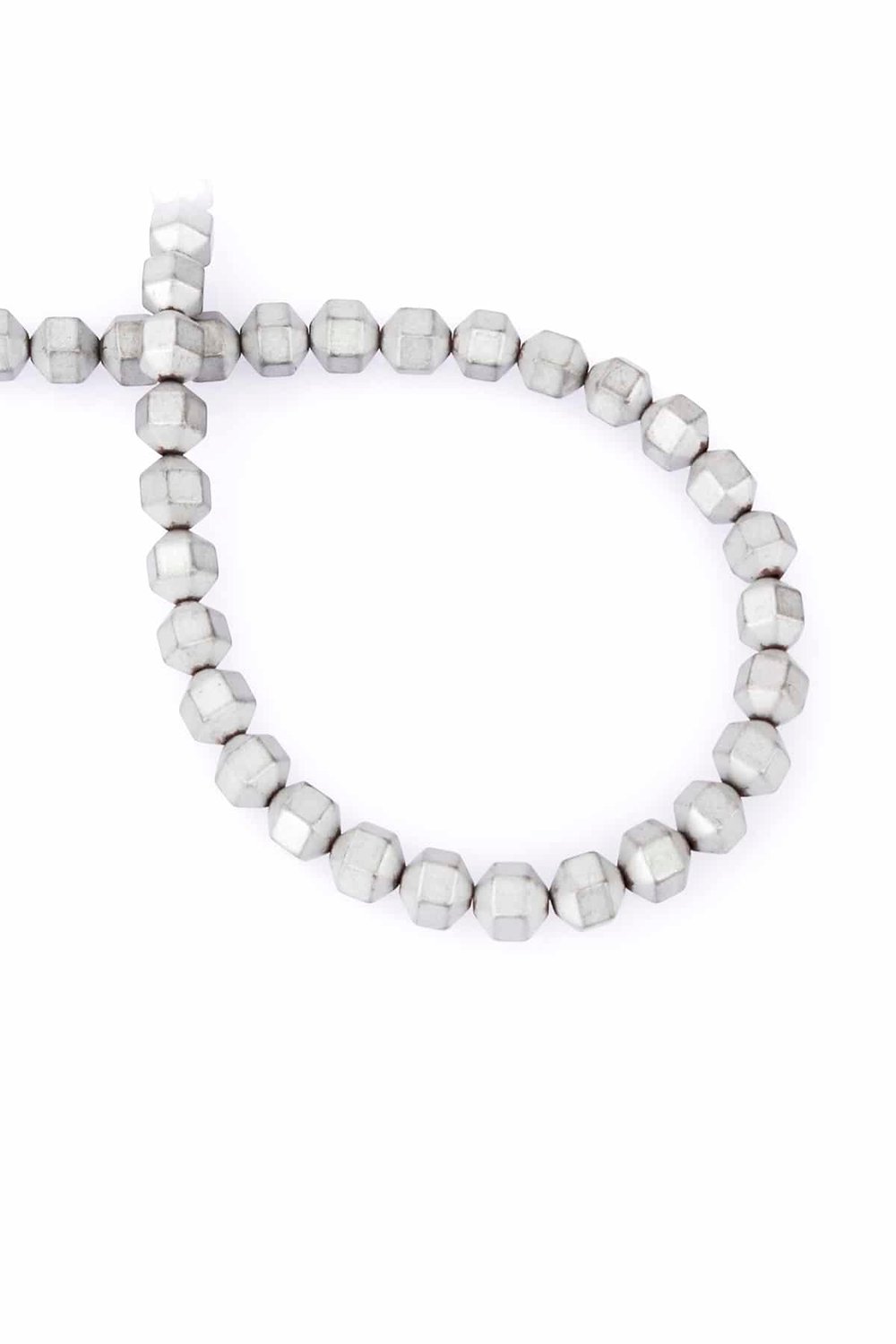 Hematite Natural Stone Light Grey Special Cut 8x8mm String Of Beads