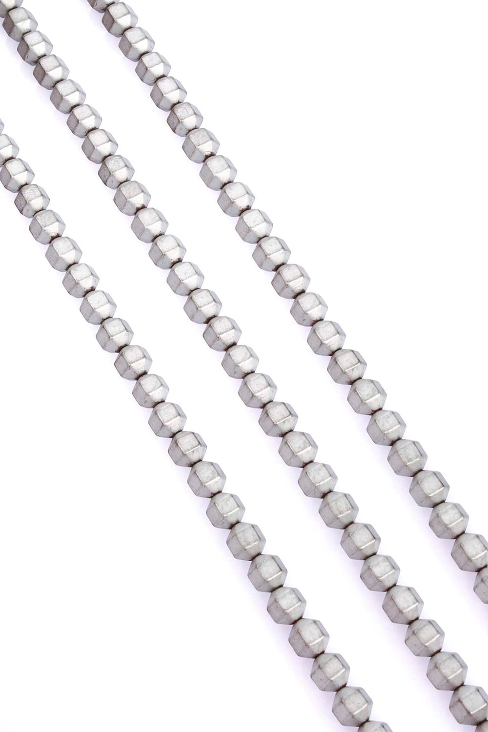 Hematite Natural Stone Light Grey Special Cut 8x8mm String Of Beads