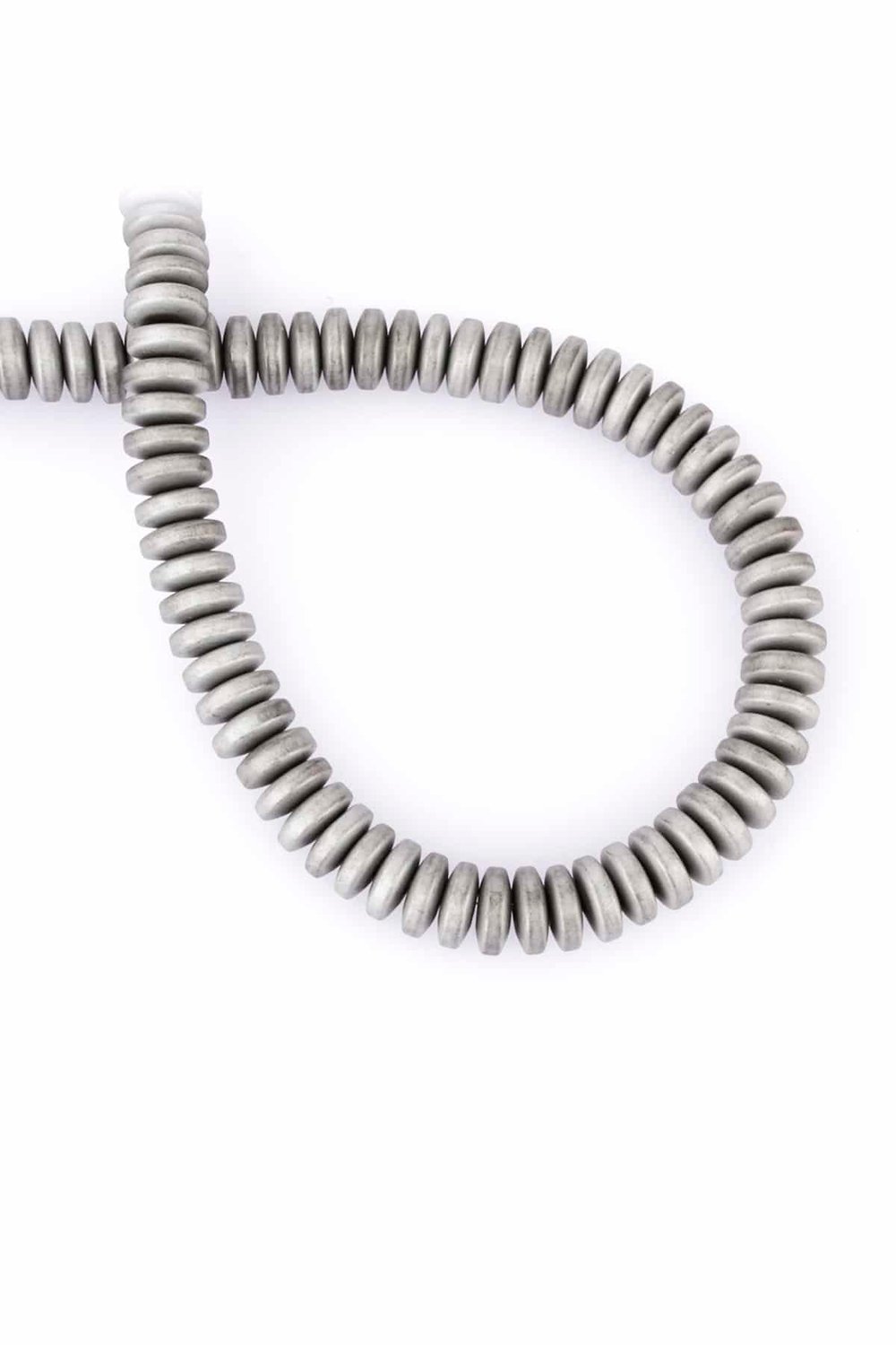 Hematite Natural Stone Light Grey Washer Cut 8x3mm String Of Beads