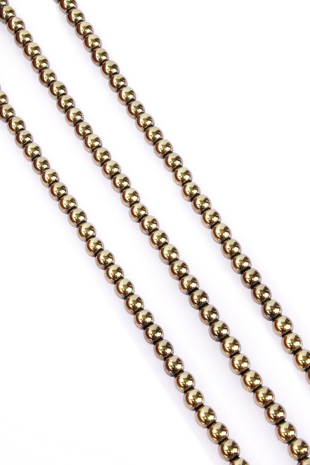 Hematite Natural Stone Antique Yellow Globe Cut 6mm String Of Beads