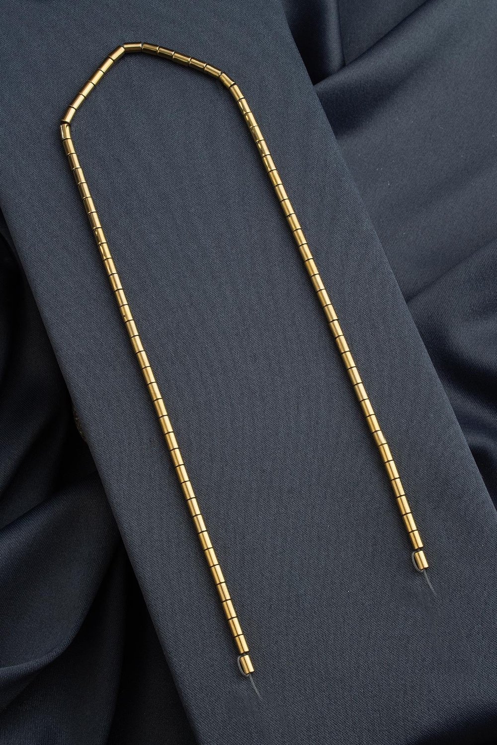 Hematit Doğal Taş Antik Sarı Silindir Kesim 3x5mm Dizi