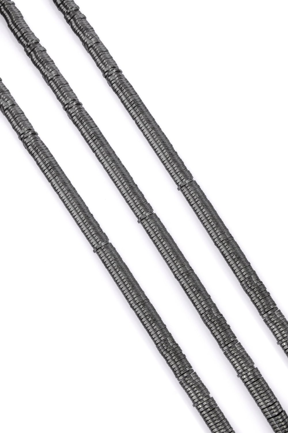 Hematit Taşı Papatya Rondela Kesim Mat Gri 6x1mm Doğal Taş Dizi