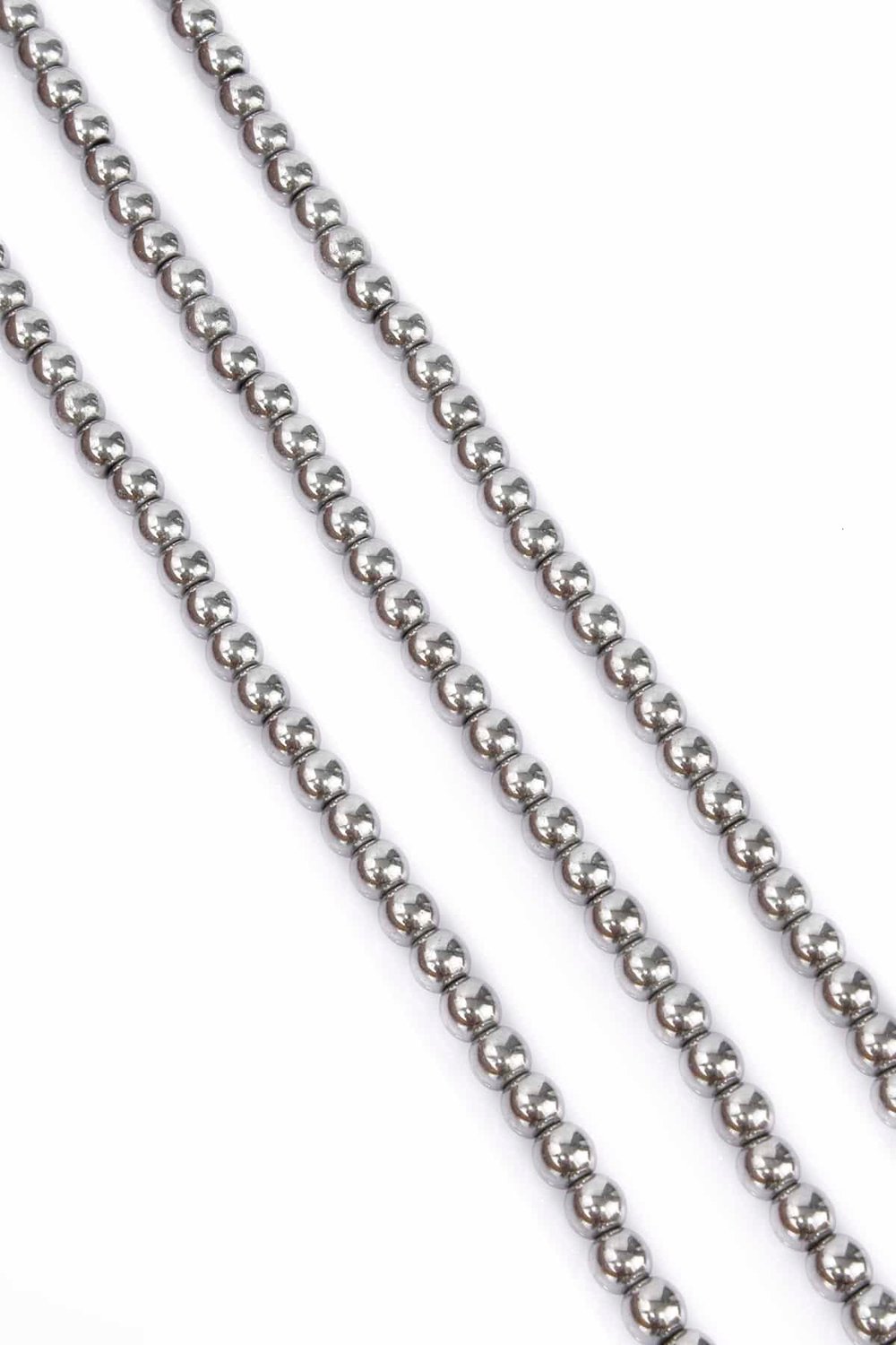 Hematite Natural Stone Cylinder Globe Cut 6mm String Of Beads