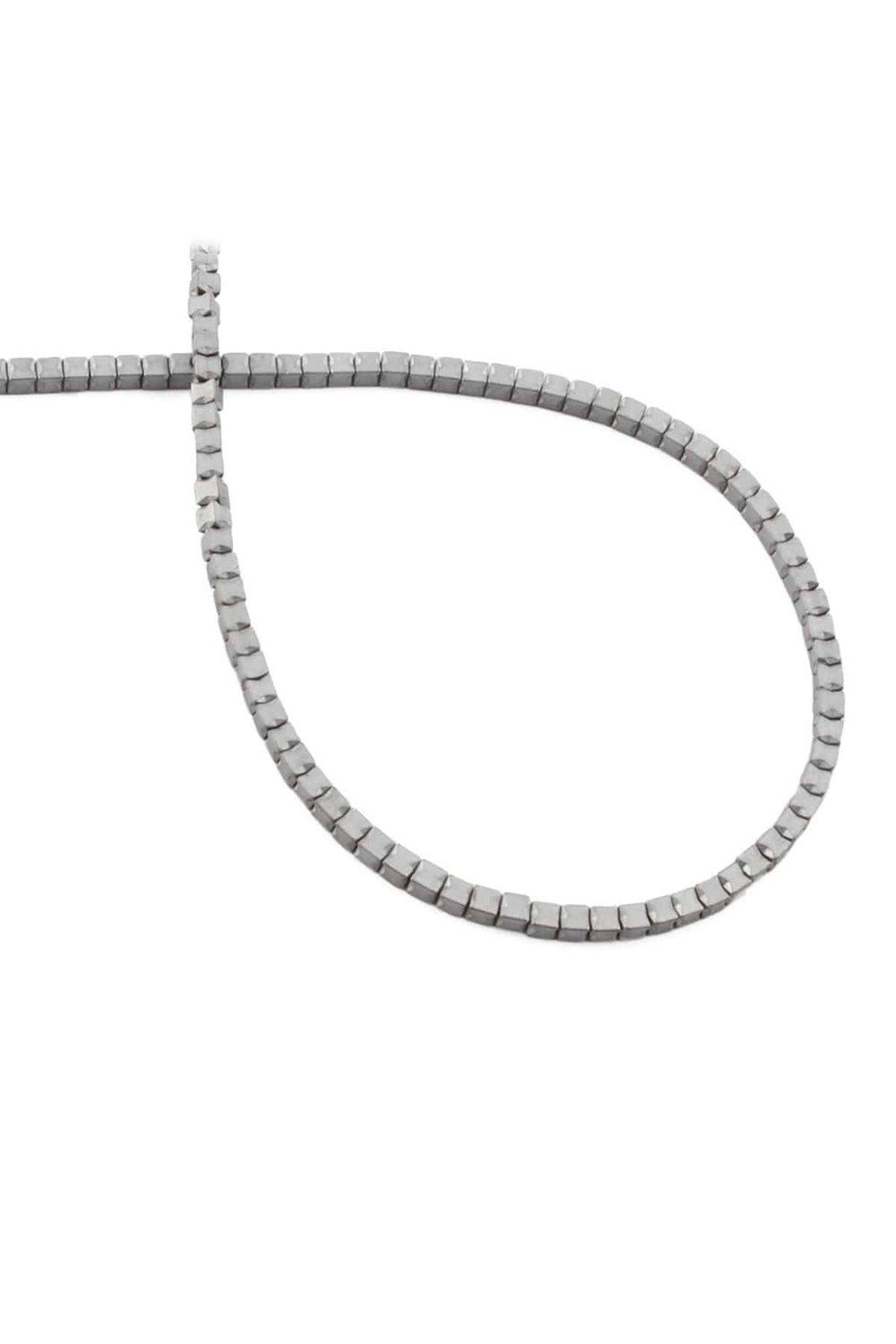 Hematit Taşı Küp Kesim Mat Açık Gri 2x2mm Doğal Taş Dizi