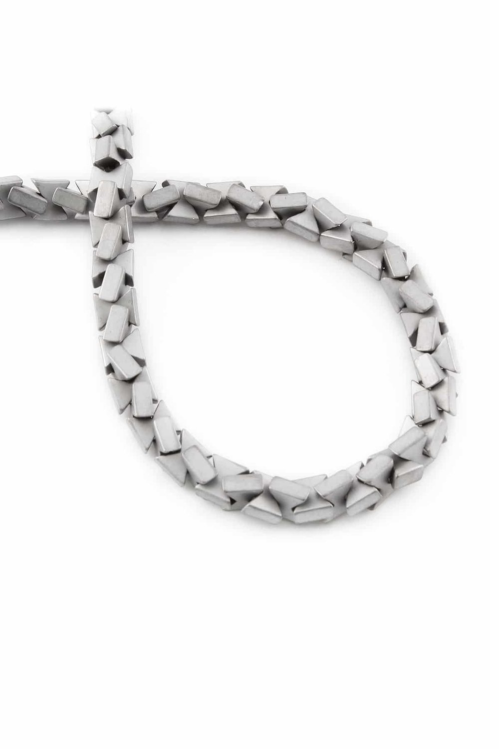 Hematit Taşı Fiyonk Kesim Mat Açık Gri 6x6mm Doğal Taş Dizi