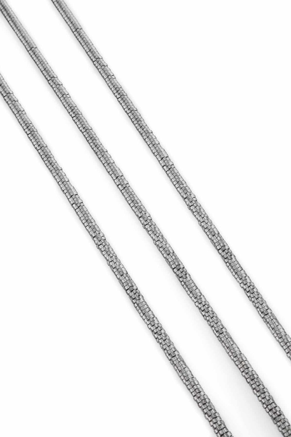 Hematit Taşı Çiçek Rondela Kesim Mat Açık Gri 4x1mm Doğal Taş Dizi