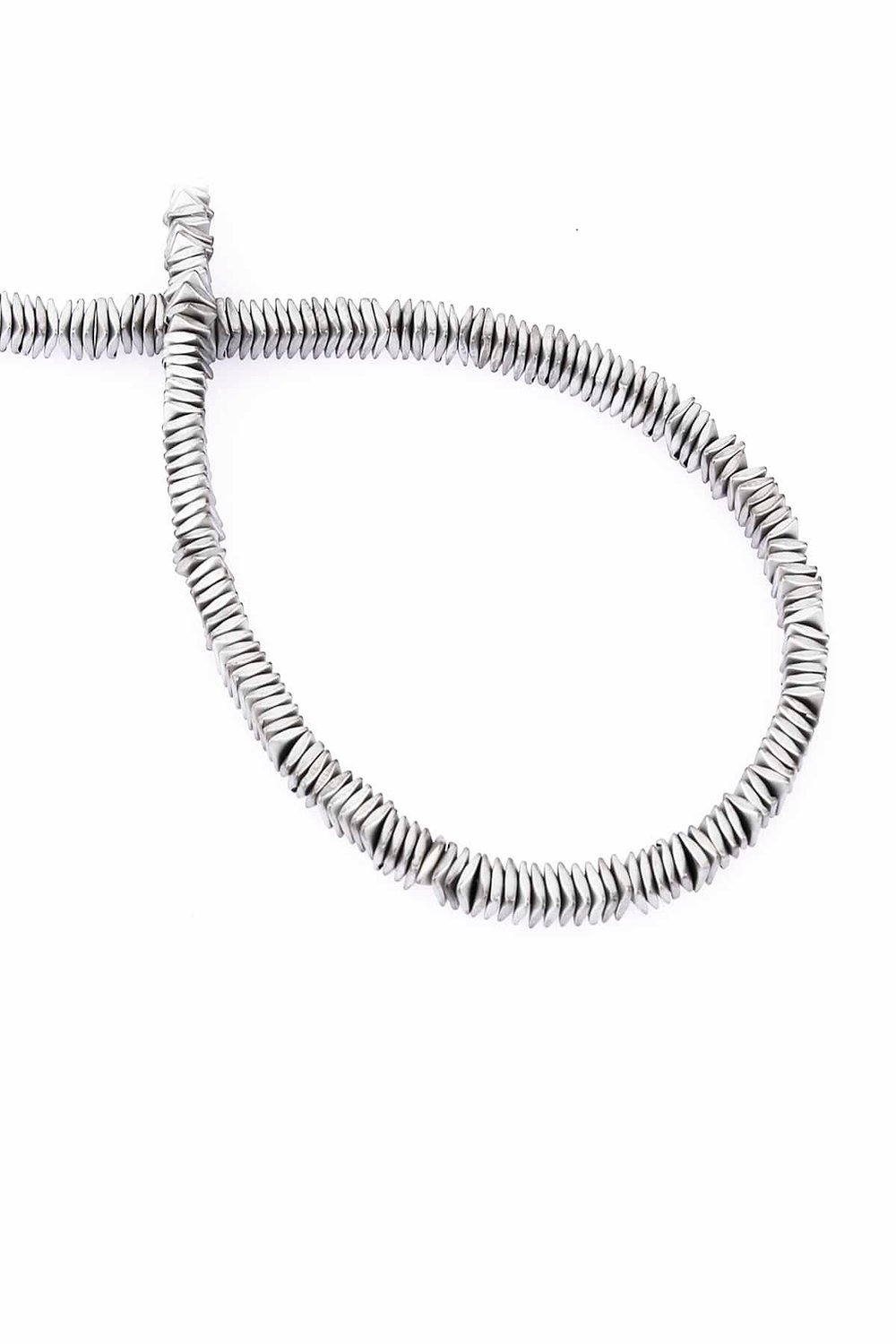 Hematit Taşı Rondela Kesim Mat Açık Gri 4x1mm Doğal Taş Dizi