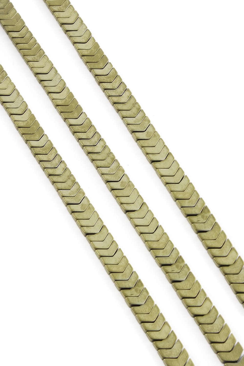 Hematit Taşı Çavuş Kesim Mat Sarı 6x2mm Doğal Taş Dizi