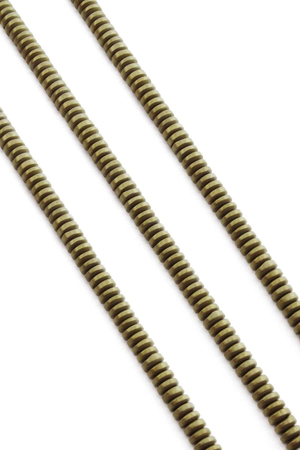 Hematit Taşı Rondela Kesim Mat Sarı 6x3mm Doğal Taş Dizi