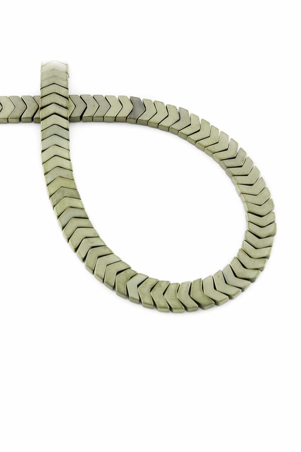 Hematite Natural Stone Matte Antique Yellow Sergeant Cut 6x2mm String Of Beads