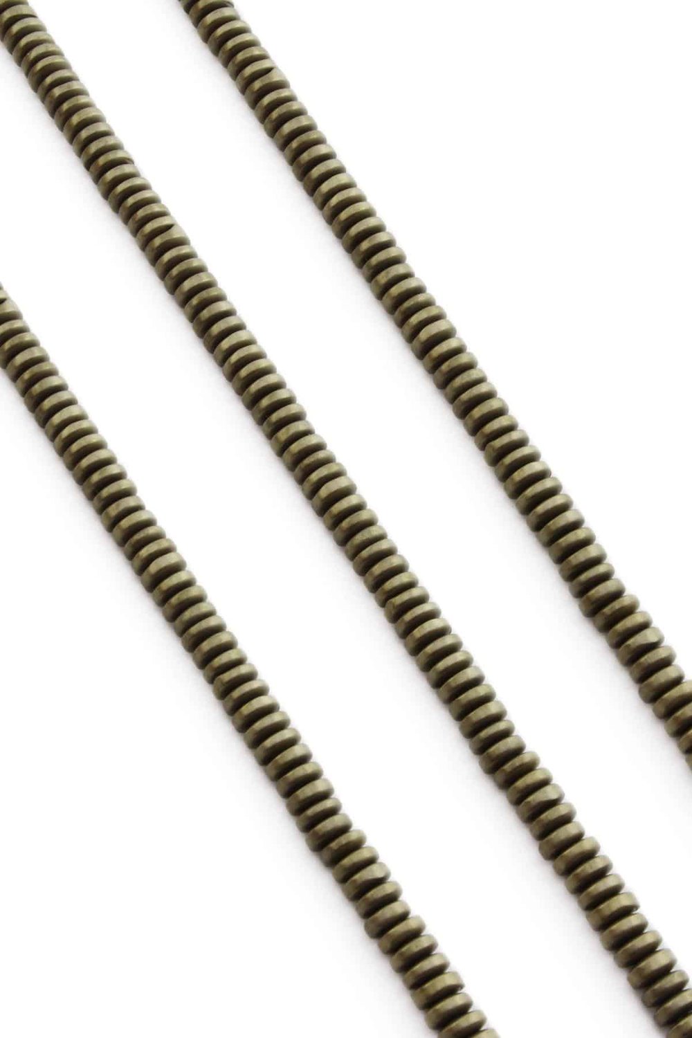 Hematit Taşı Rondela Kesim Sarı 6x3mm Doğal Taş Dizi