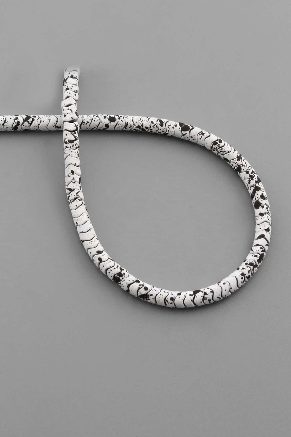 Hematite Natural Stone Matte Mottled White Washer Cut 4x2mm String Of Beads