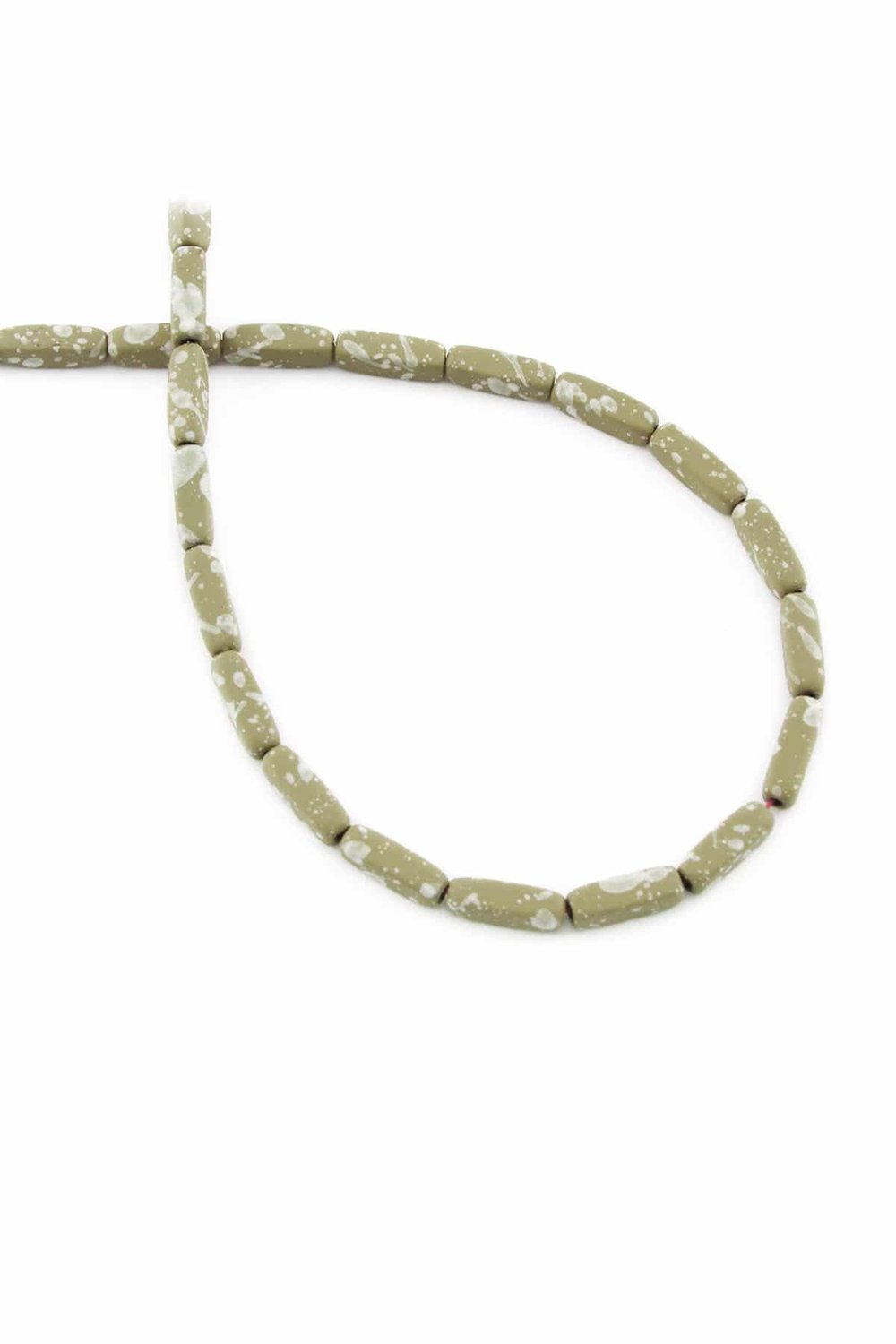 Hematite Natural Stone Matte Mottled Brown Rectangular Cut 3x9mm String Of Beads