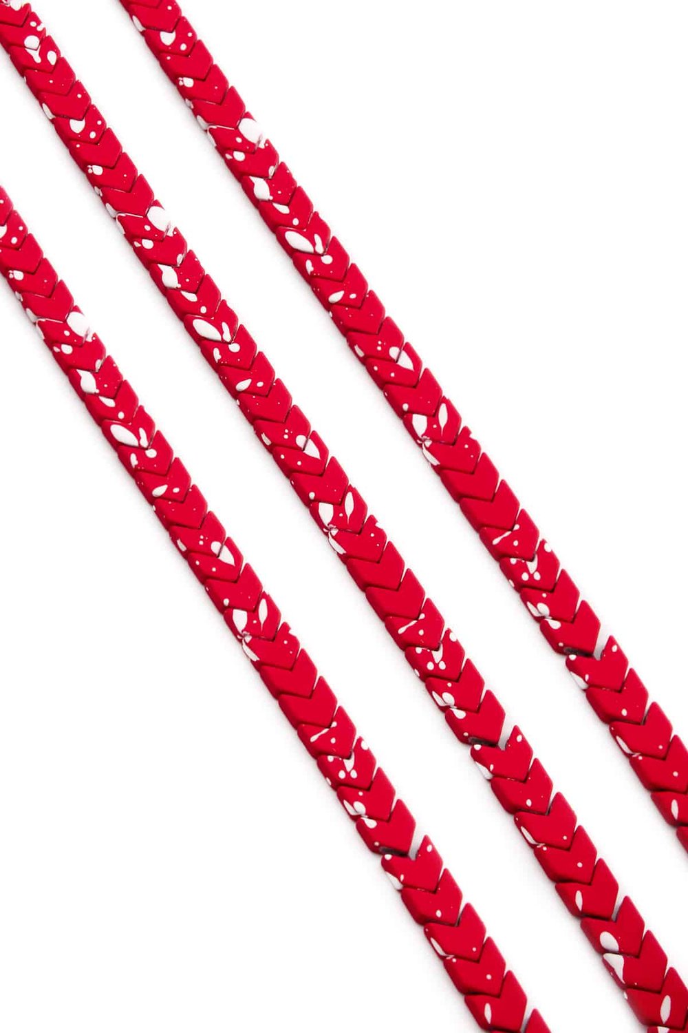 Hematite Natural Stone Matte Mottled Red Sergeant Cut 6x3mm String Of Beads