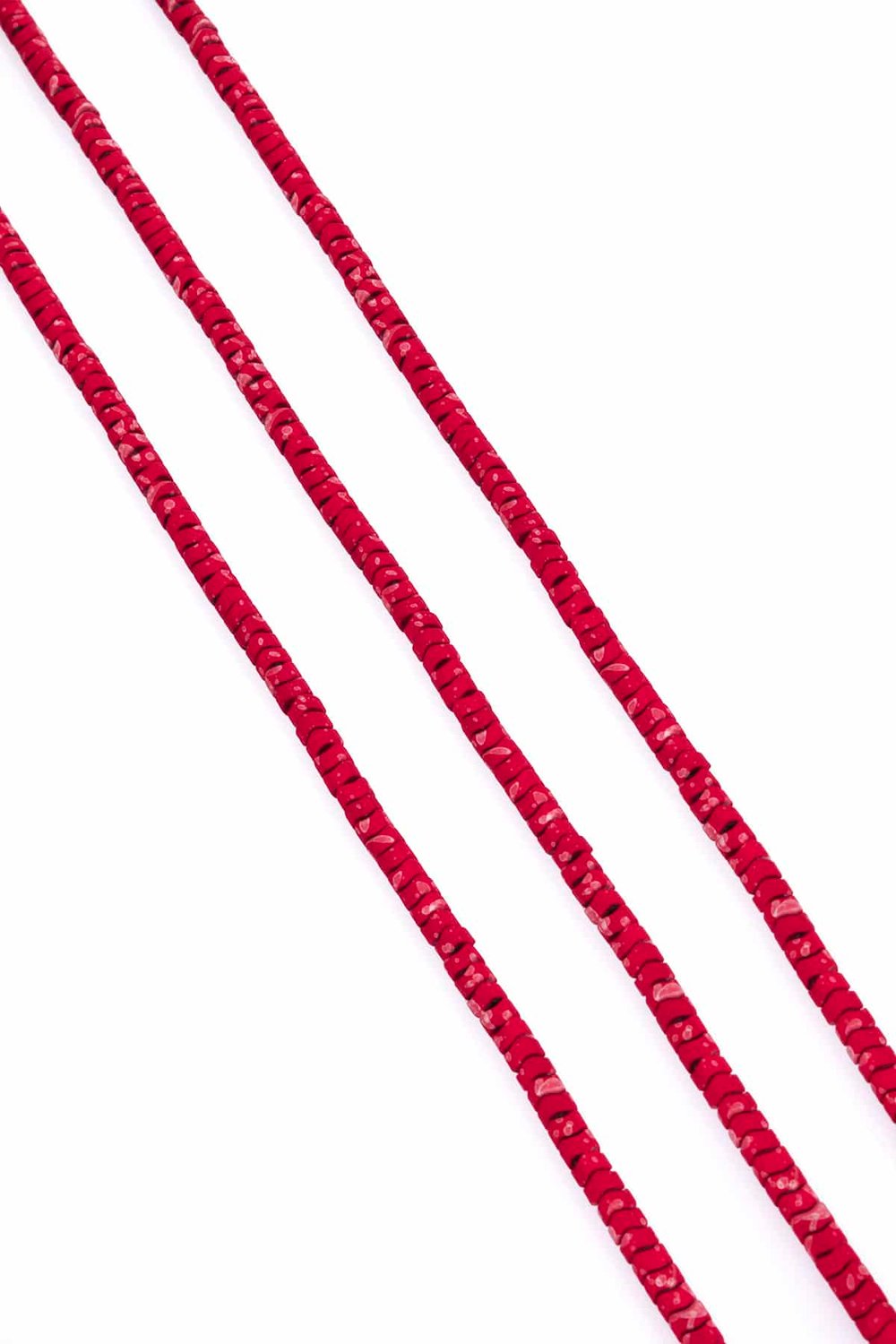 Hematit Taşı Dalgalı Rondela Kesim Mat Kırmızı 4x2mm Doğal Taş Dizi