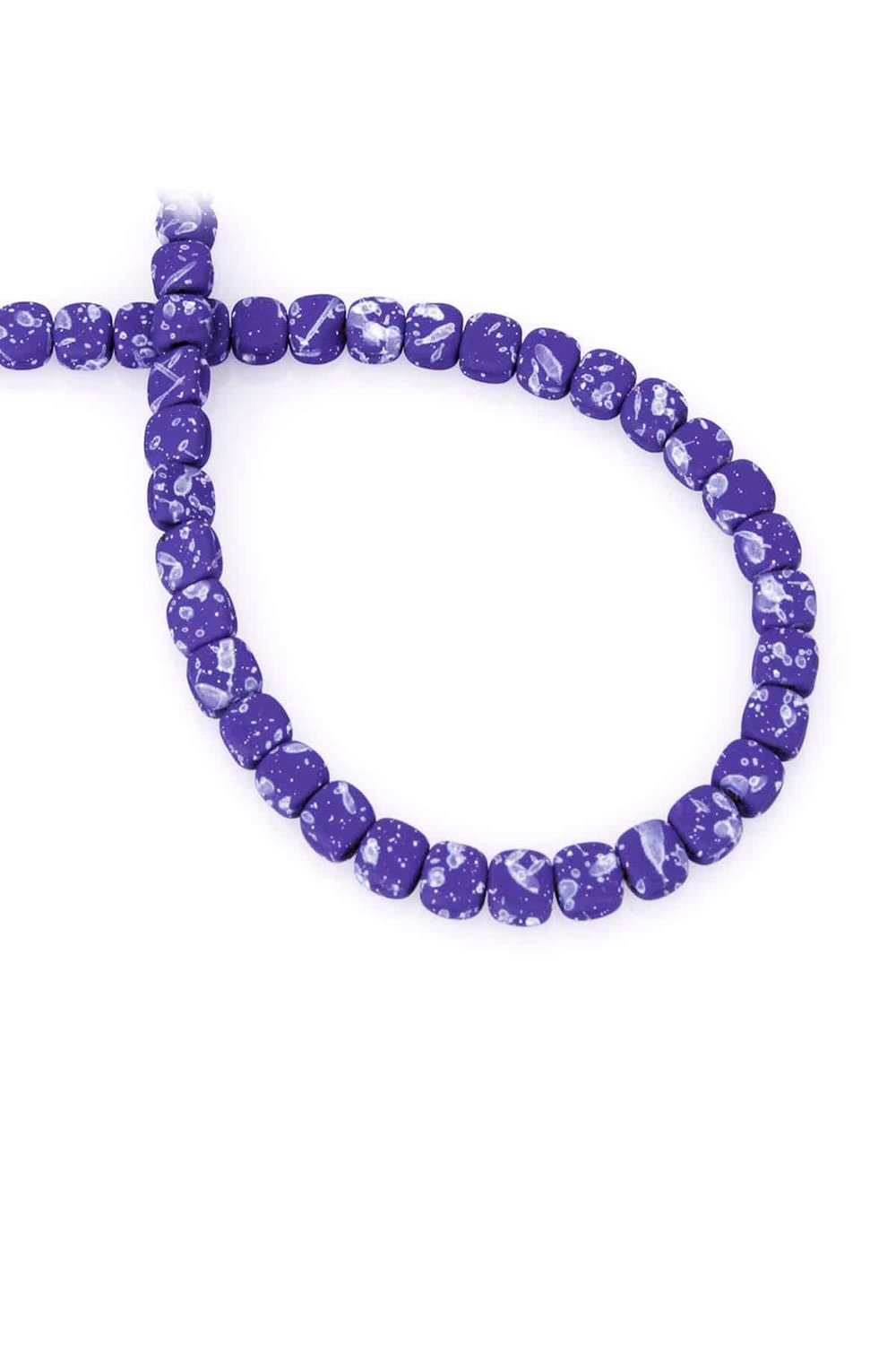 Hematite Natural Stone Matte Mottled Dark Blue Square Cut 6x6mm String Of Beads