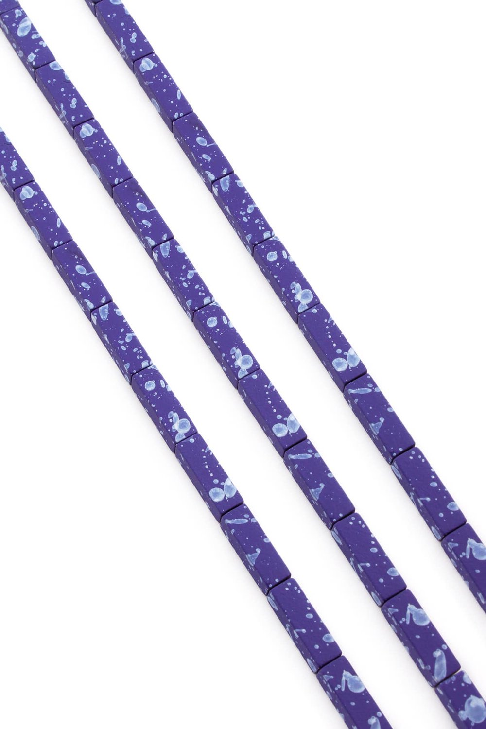 Hematit Taşı Dikdörtgen Kesim Mat Mor 4x13mm Doğal Taş Dizi