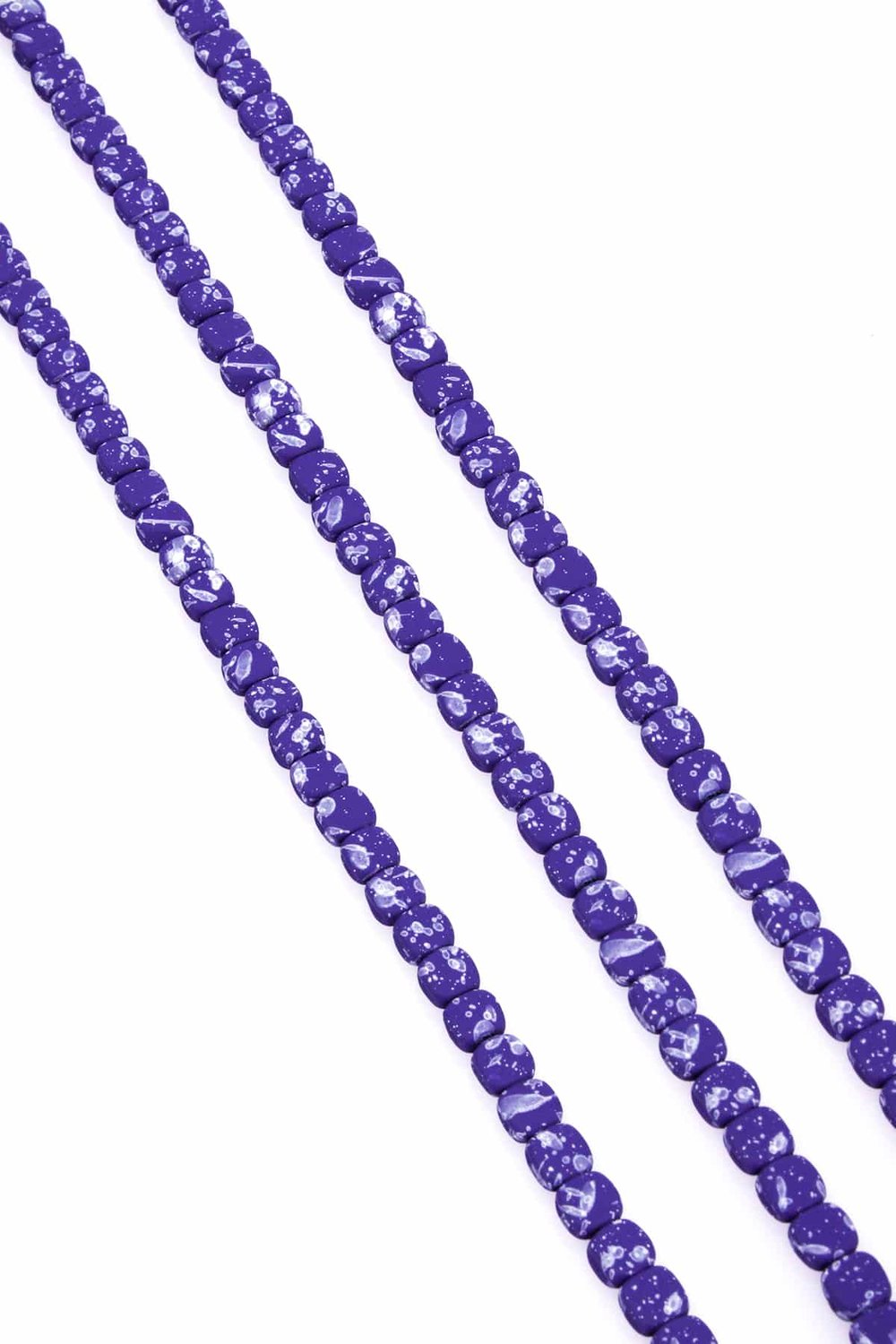 Hematite Natural Stone Matte Mottled Dark Blue Square Cut 6x6mm String Of Beads