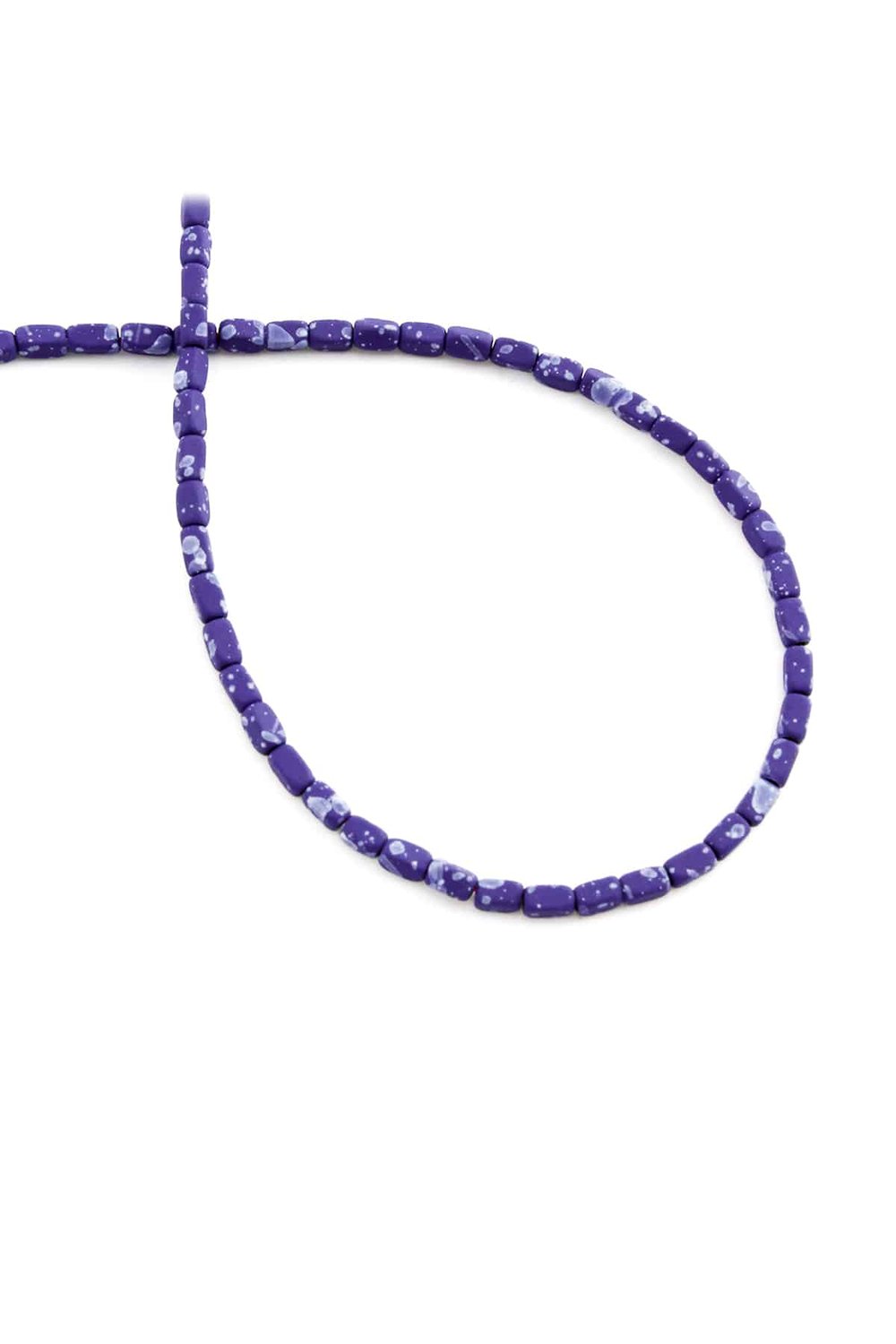 Hematite Natural Stone Matte Mottled Dark Blue Rectangular Cut 2x4mm String Of Beads