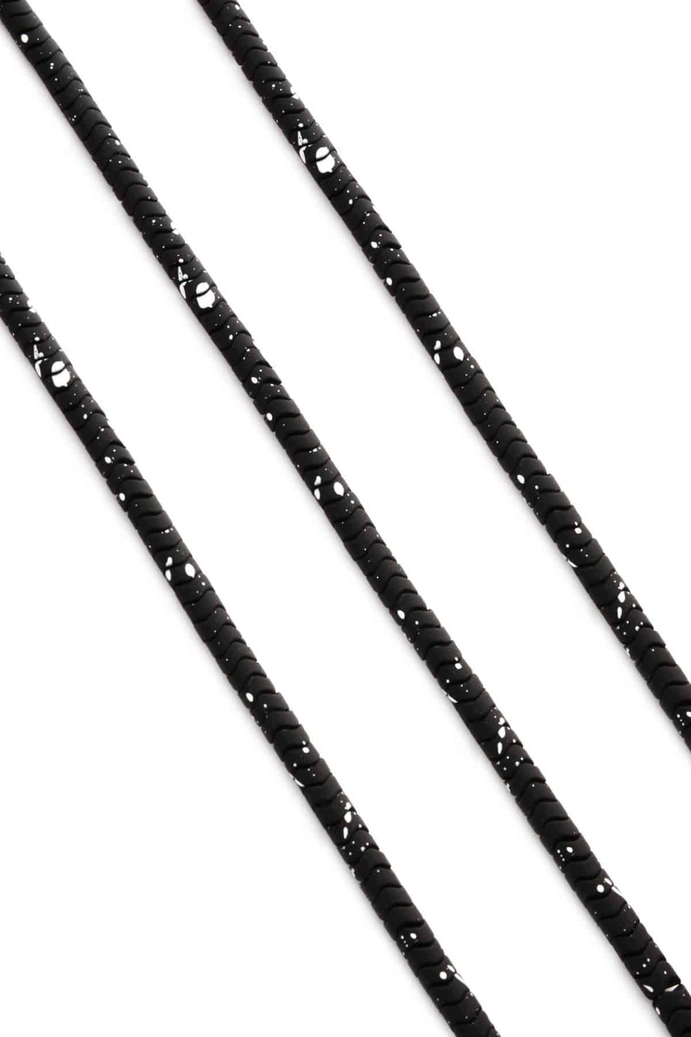 Hematit Taşı Dalgalı Rondela Kesim Mat Siyah 4x2mm Doğal Taş Dizi
