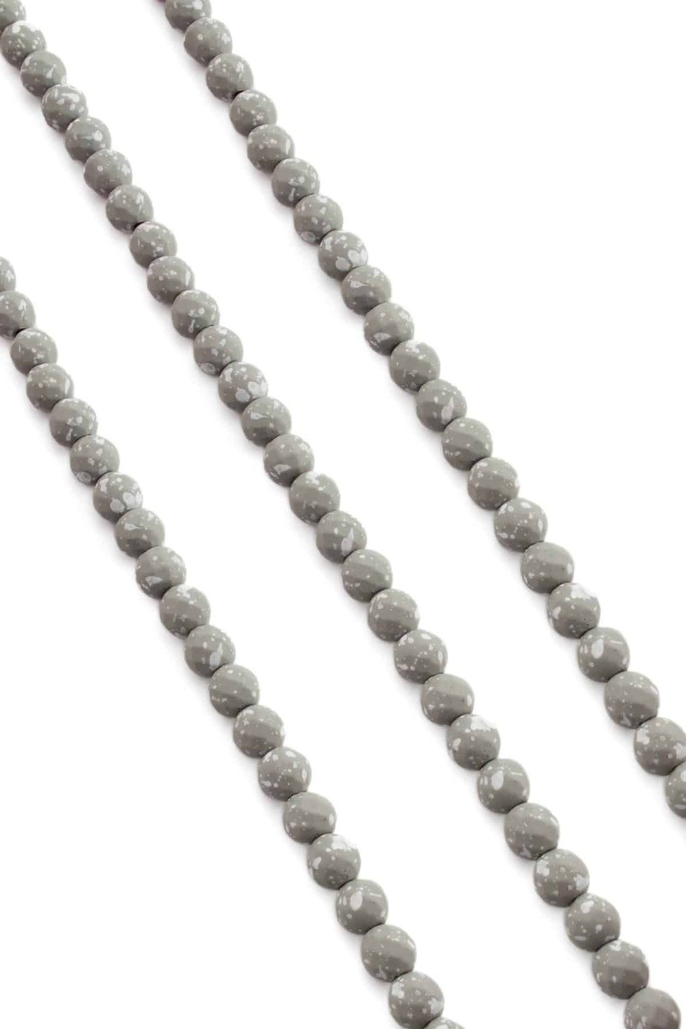 Hematite Natural Stone Matte Mottled Water Green 6mm String Of Beads