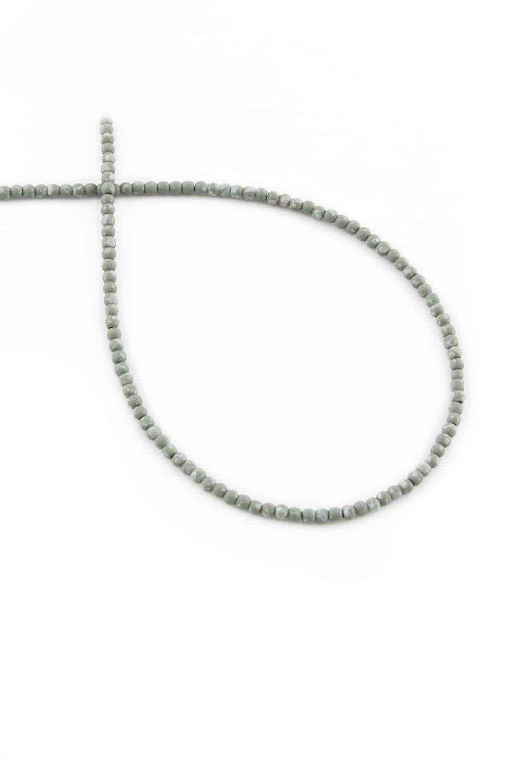 Hematite Natural Stone Matte Mottled Water Green 2mm String Of Beads
