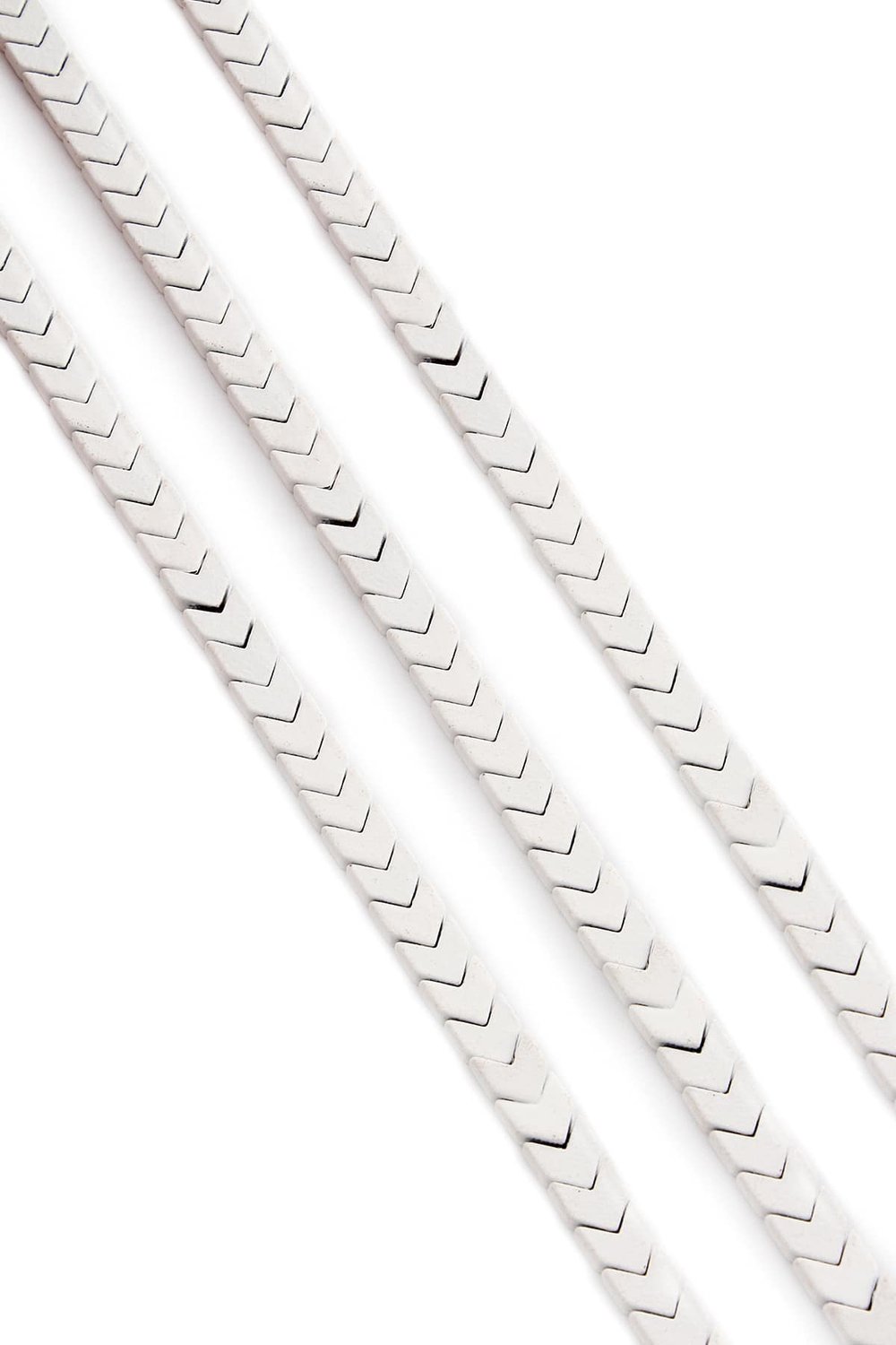 Hematit Taşı Çavuş Kesim Beyaz 6x3mm Doğal Taş Dizi