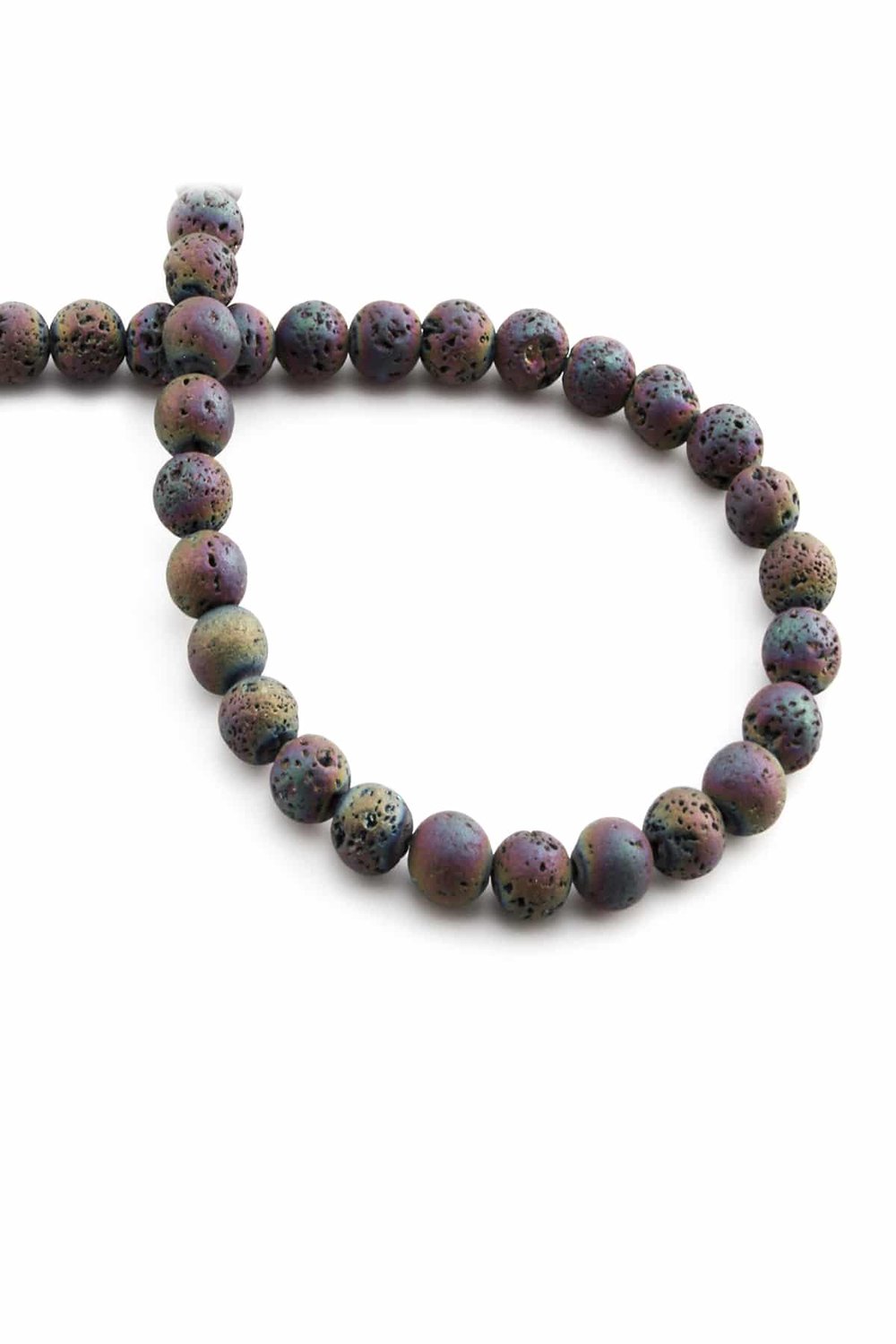 Hematite Natural Stone Matte Rainbow Globe Cut 7x7mm String Of Beads