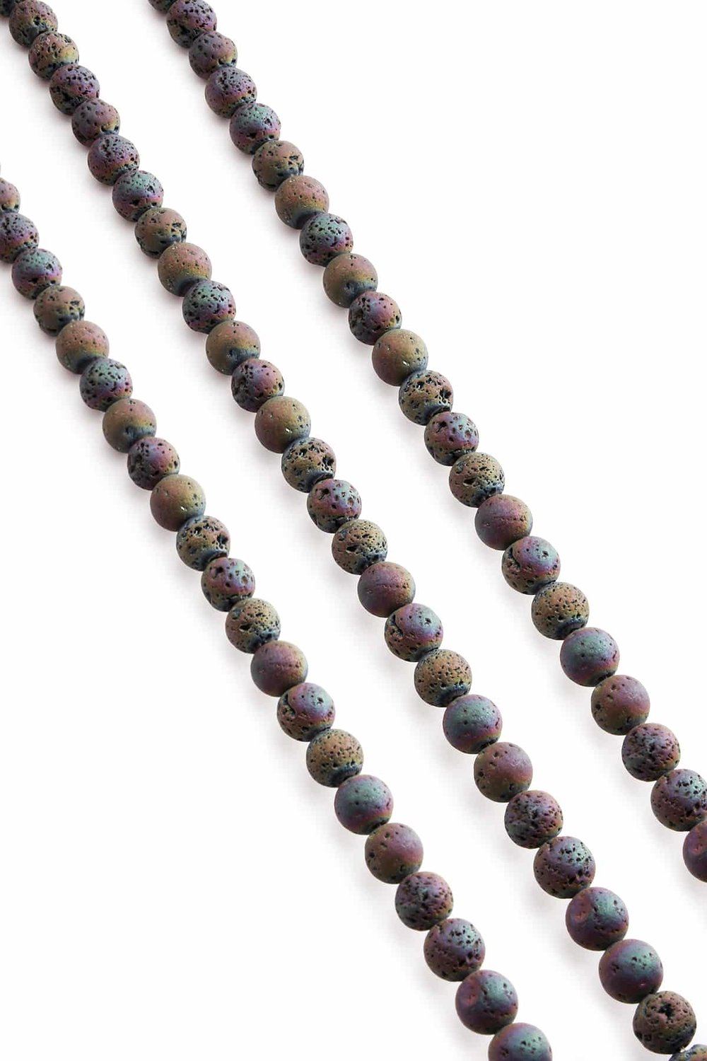 Hematite Natural Stone Matte Rainbow Globe Cut 7x7mm String Of Beads