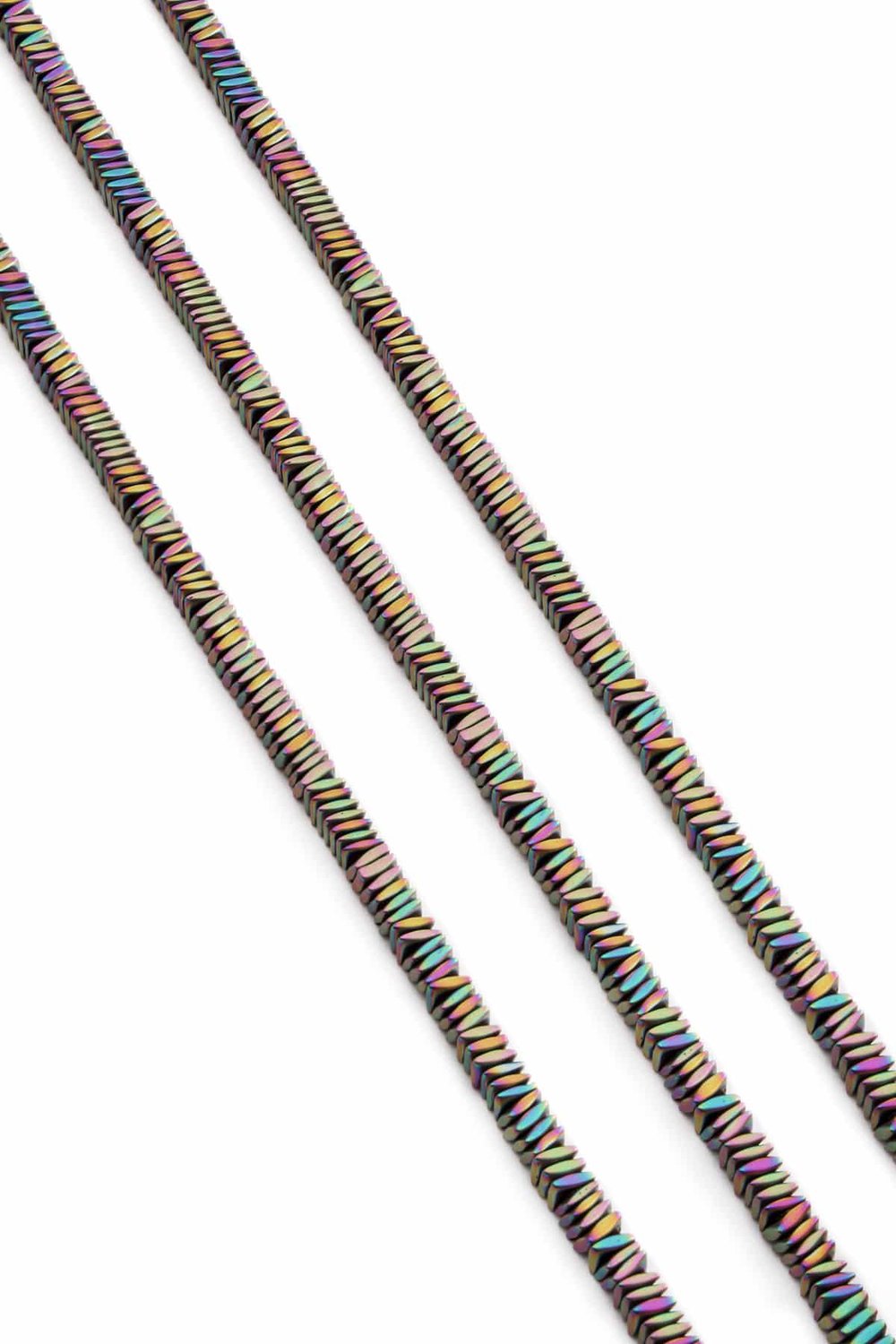 Hematit Taşı Rondela Kesim Mat Gökkuşağı 4x1mm Doğal Taş Dizi