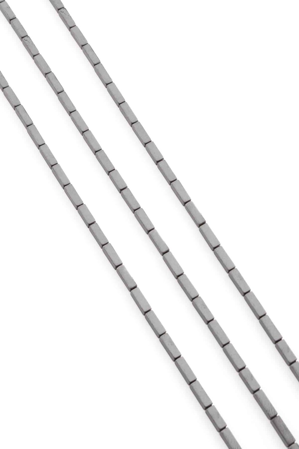 Hematit Taşı Dikdörtgen Kesim Mat Gri 2x6mm Doğal Taş Dizi