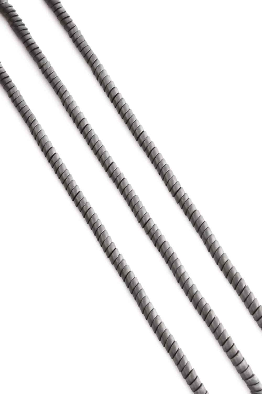 Hematit Taşı Rondela Kesim Mat Gri 4x2mm Doğal Taş Dizi