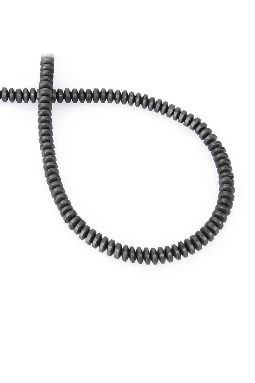 Hematite Natural Stone Matte Grey 4x2mm String Of Beads