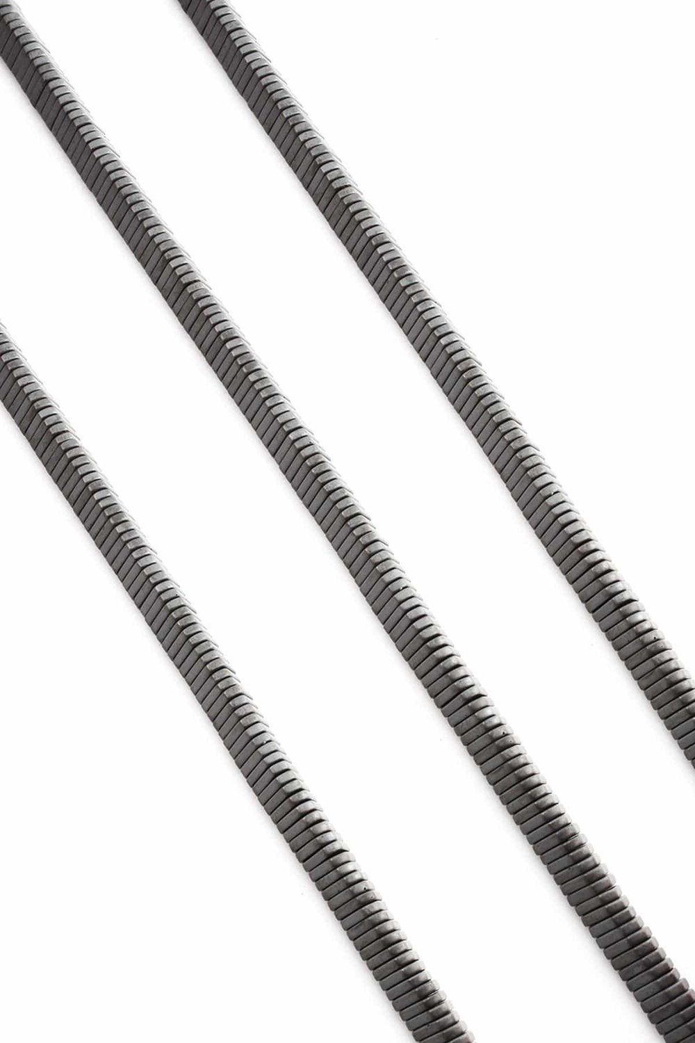 Hematit Taşı Üçgen Rondela Kesim Mat Gri 6x2mm Doğal Taş Dizi