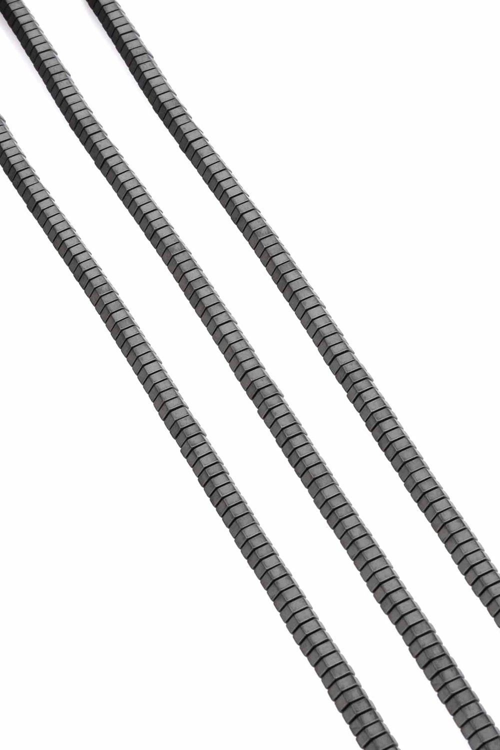 Hematit Taşı Altıgen Rondela Kesim Mat Gri 6x2mm Doğal Taş Dizi
