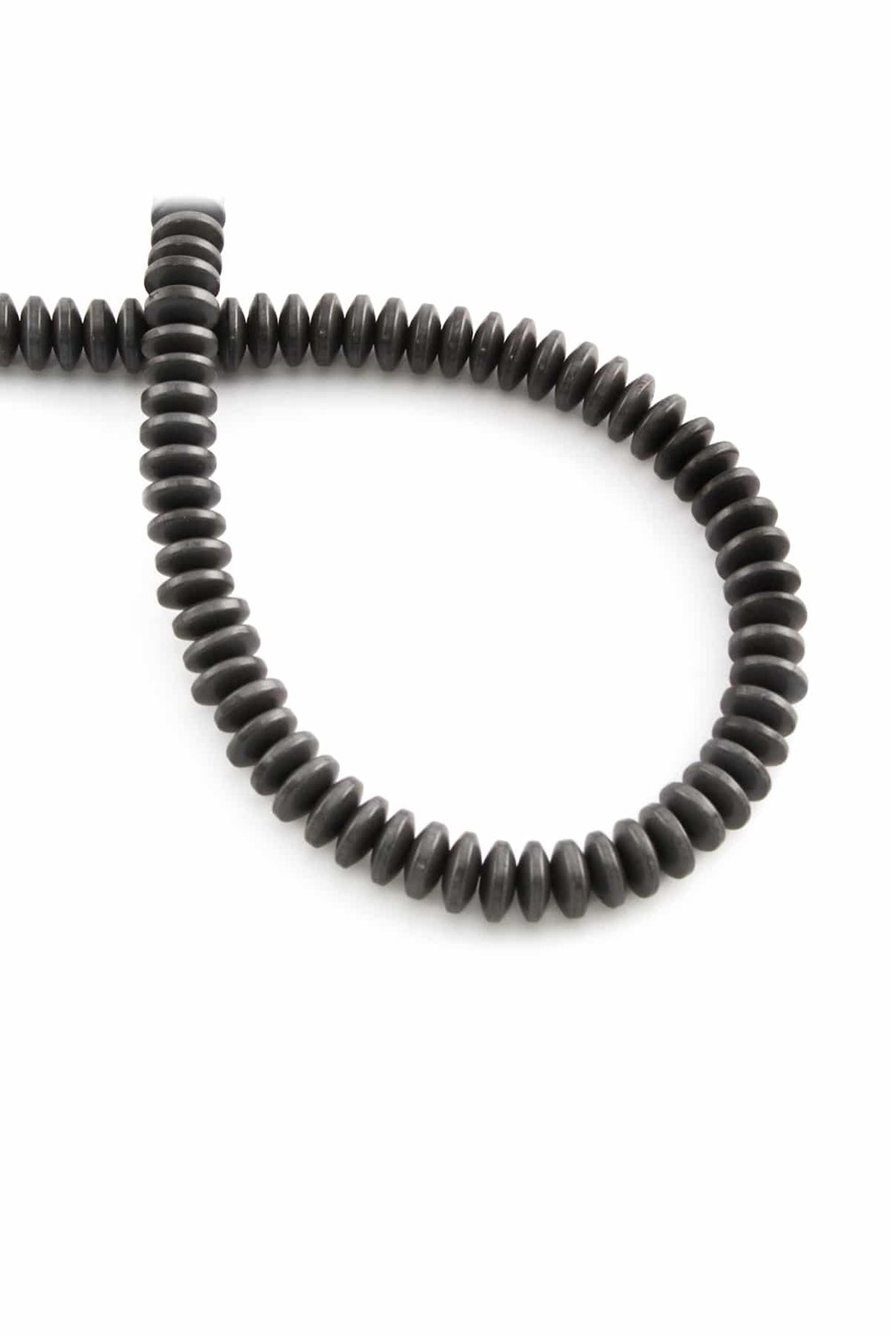Hematit Taşı Rondela Kesim Mat Gri 6x3mm Doğal Taş Dizi
