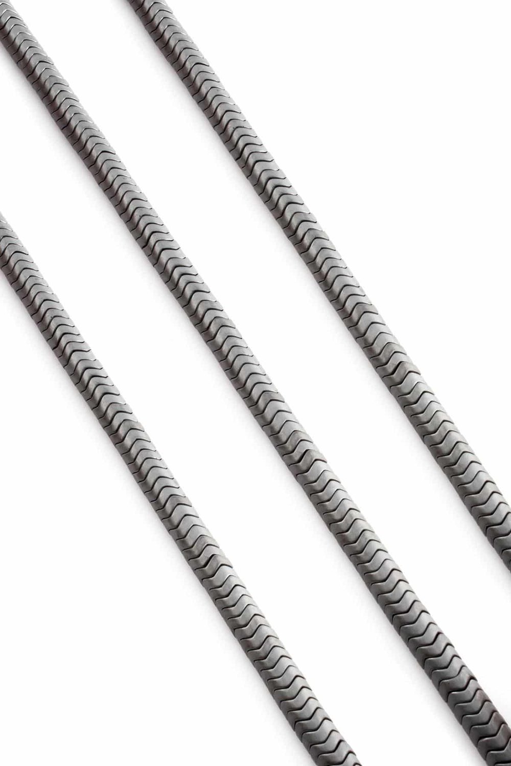 Hematit Taşı Dalgalı Rondela Kesim Mat Gri 6x2mm Doğal Taş Dizi