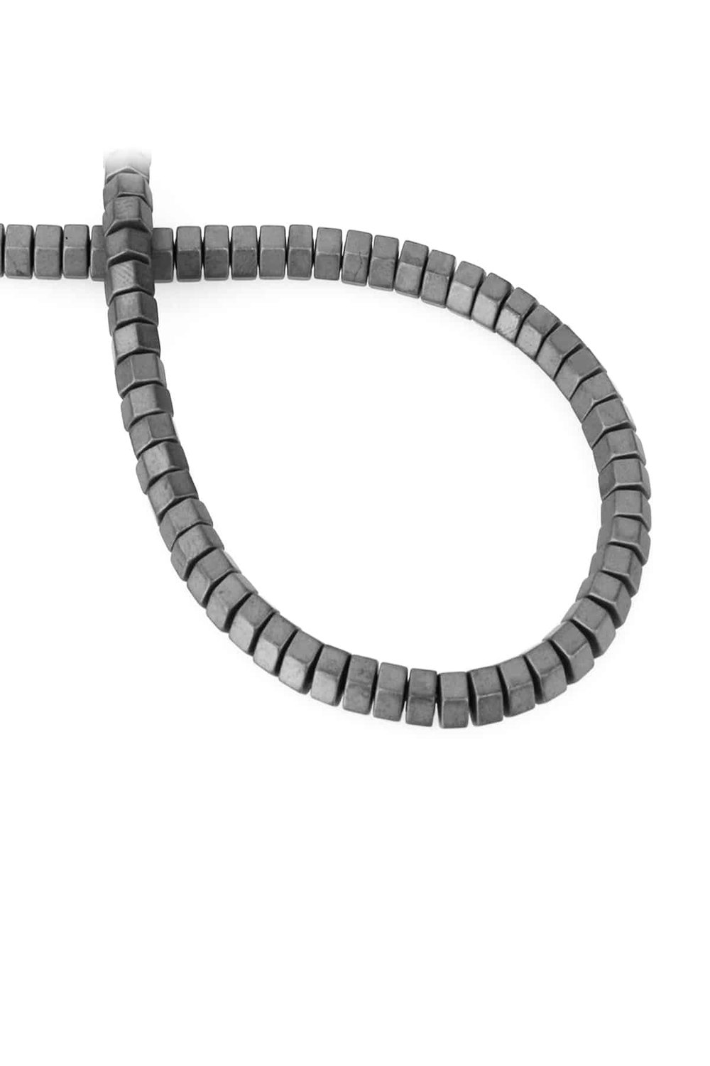 Hematit Taşı Altıgen Rondela Kesim Mat Gri 6x3mm Doğal Taş Dizi