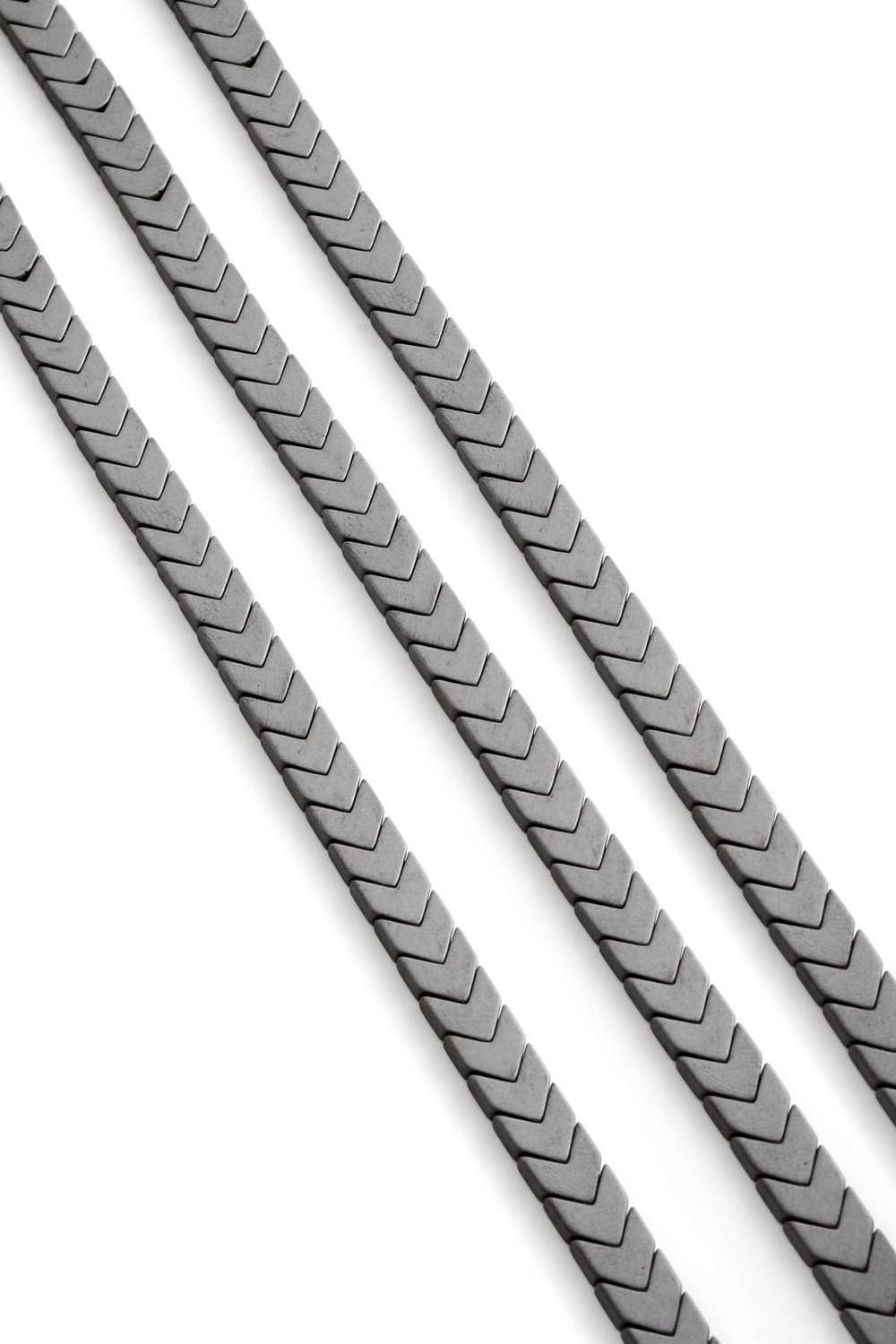 Hematite Natural Stone Matte Grey 6x3mm String Of Beads