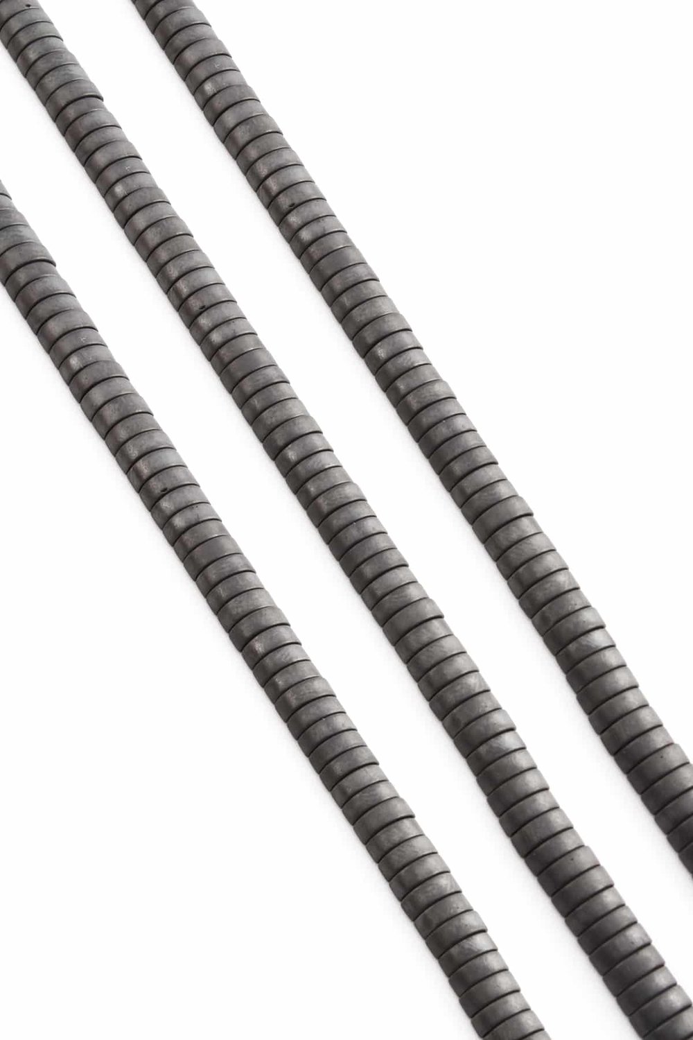 Hematit Taşı Bombeli Kesim Mat Gri 6x2mm Doğal Taş Dizi