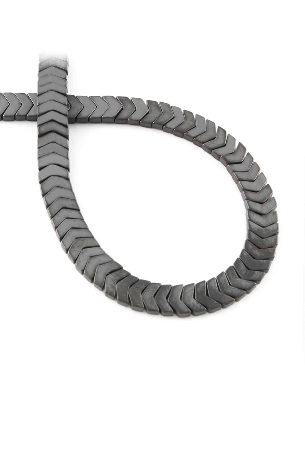 Hematit Taşı Çavuş Kesim Mat Gri 6x2mm Doğal Taş Dizi