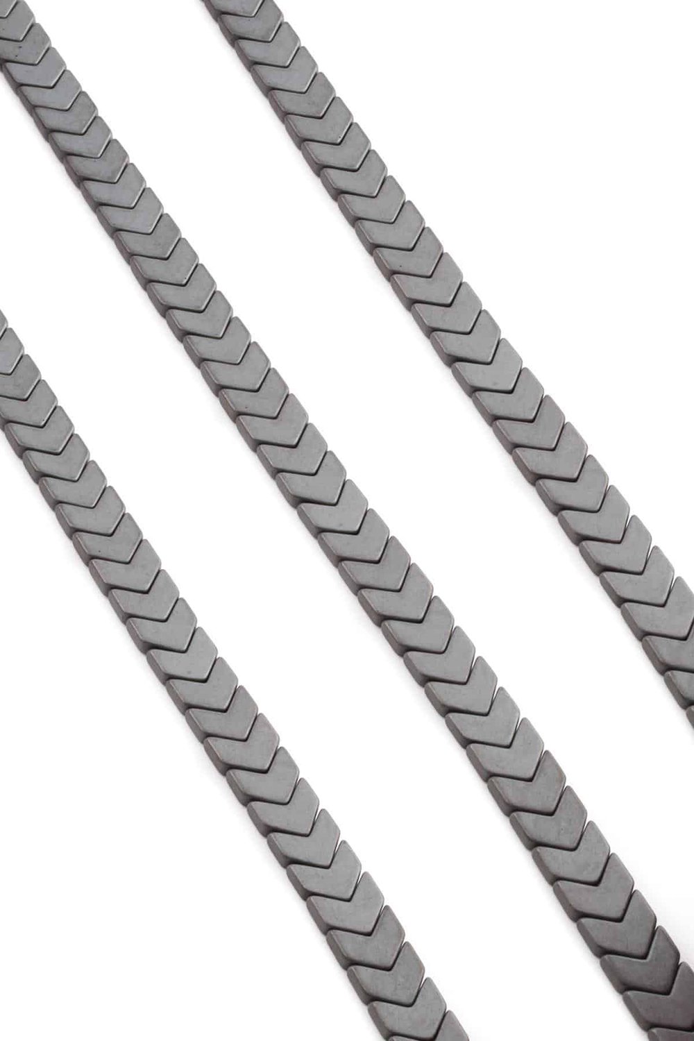 Hematit Taşı Çavuş Kesim Mat Gri 8x3mm Doğal Taş Dizi