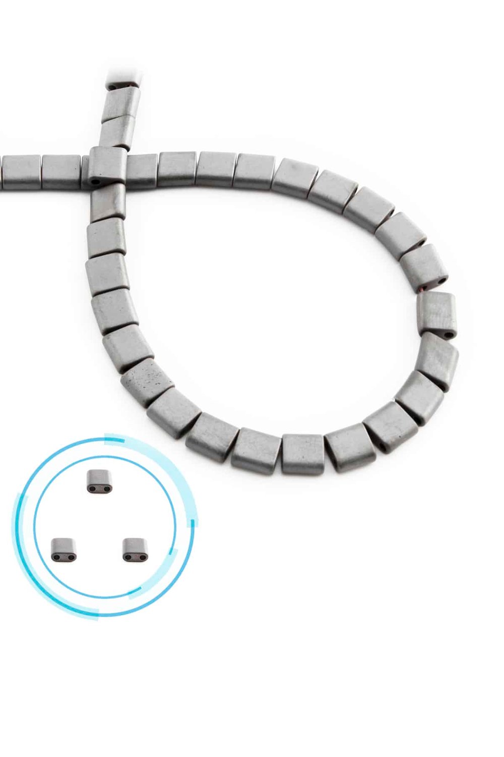 Hematit Taşı Kare Kesim Mat Gri 6x6mm Doğal Taş Dizi