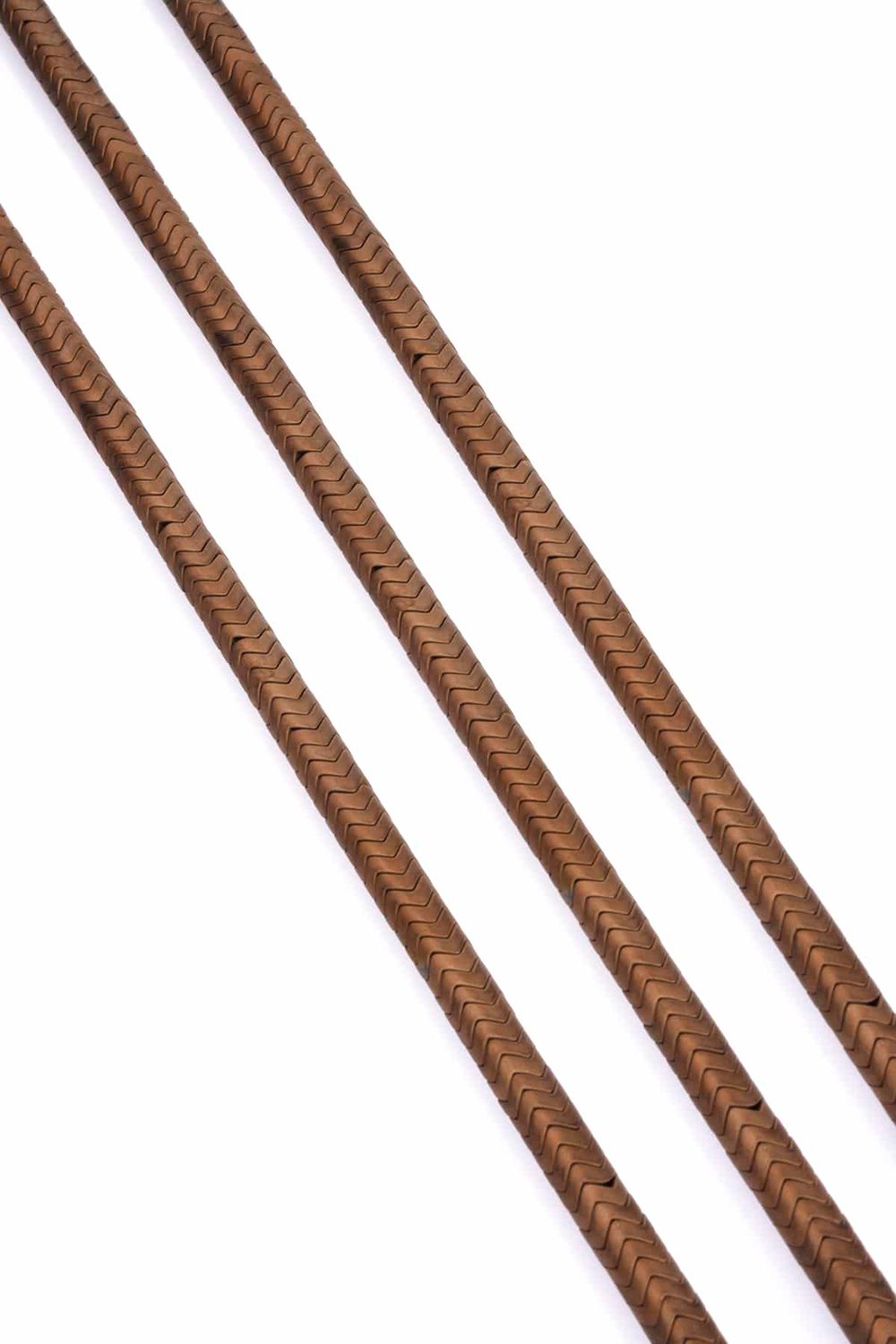 Hematite Natural Stone Matte Brown 6x2mm String Of Beads