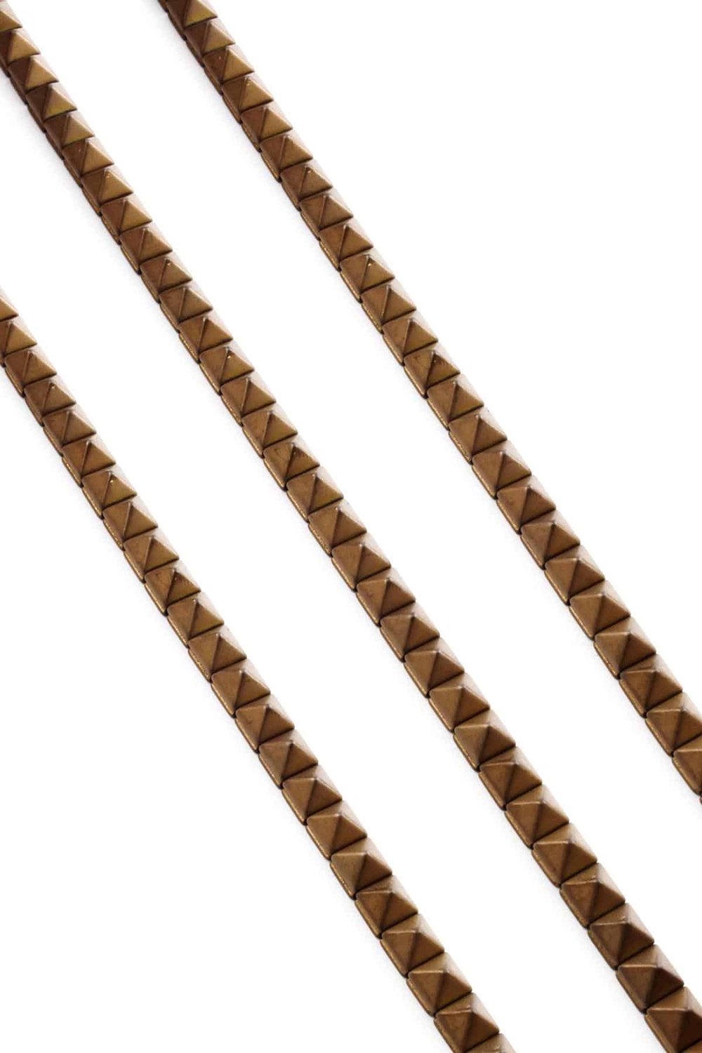 Hematite Natural Stone Matte Brown 6x6mm String Of Beads