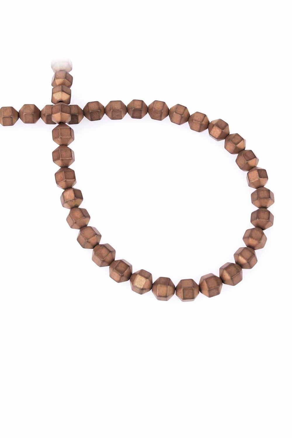 Hematite Natural Stone Matte Brown Special Cut 8x8mm String Of Beads