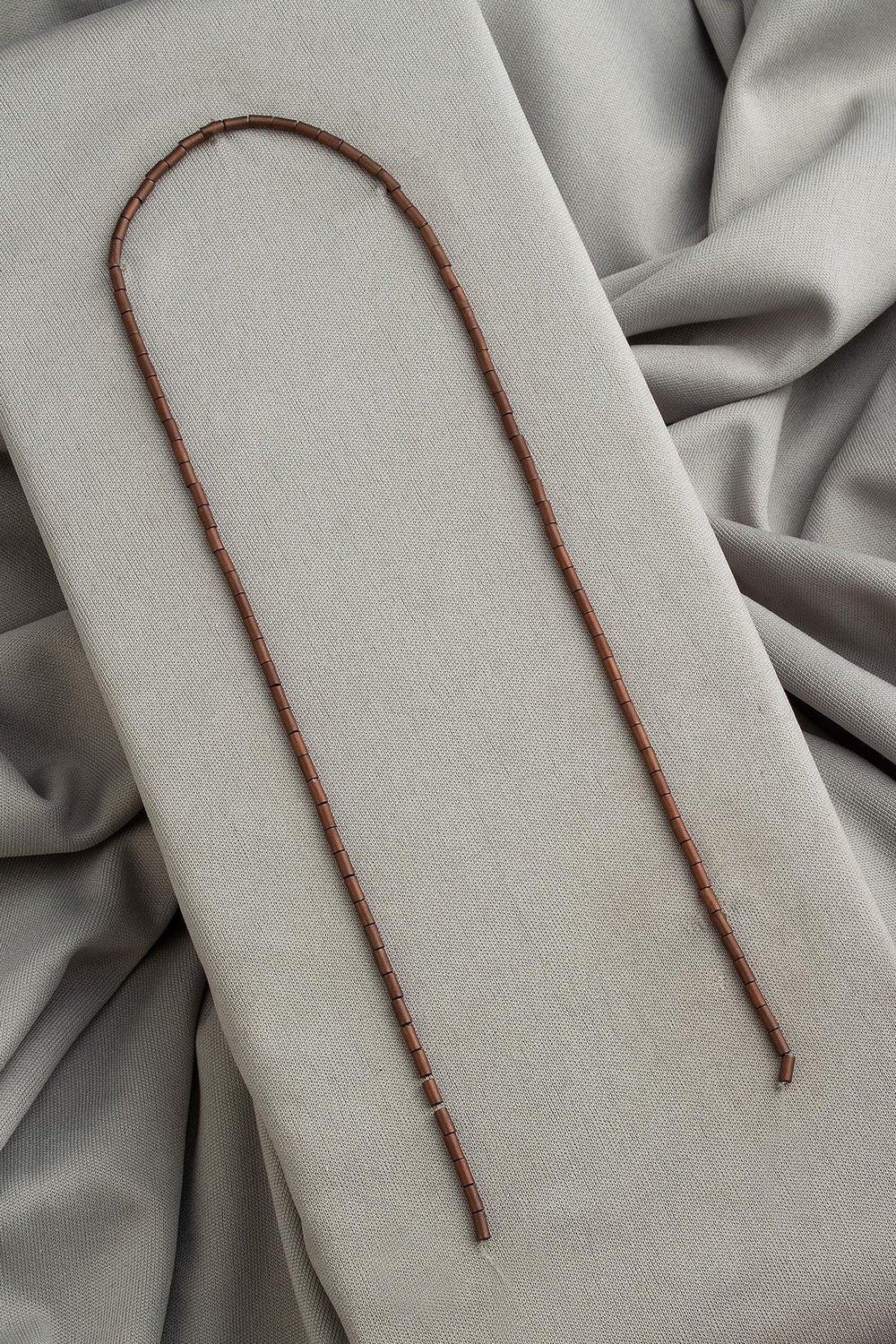 Hematit Doğal Taş Mat Kahverengi Silindir Kesim 2x4mm Dizi [AA]